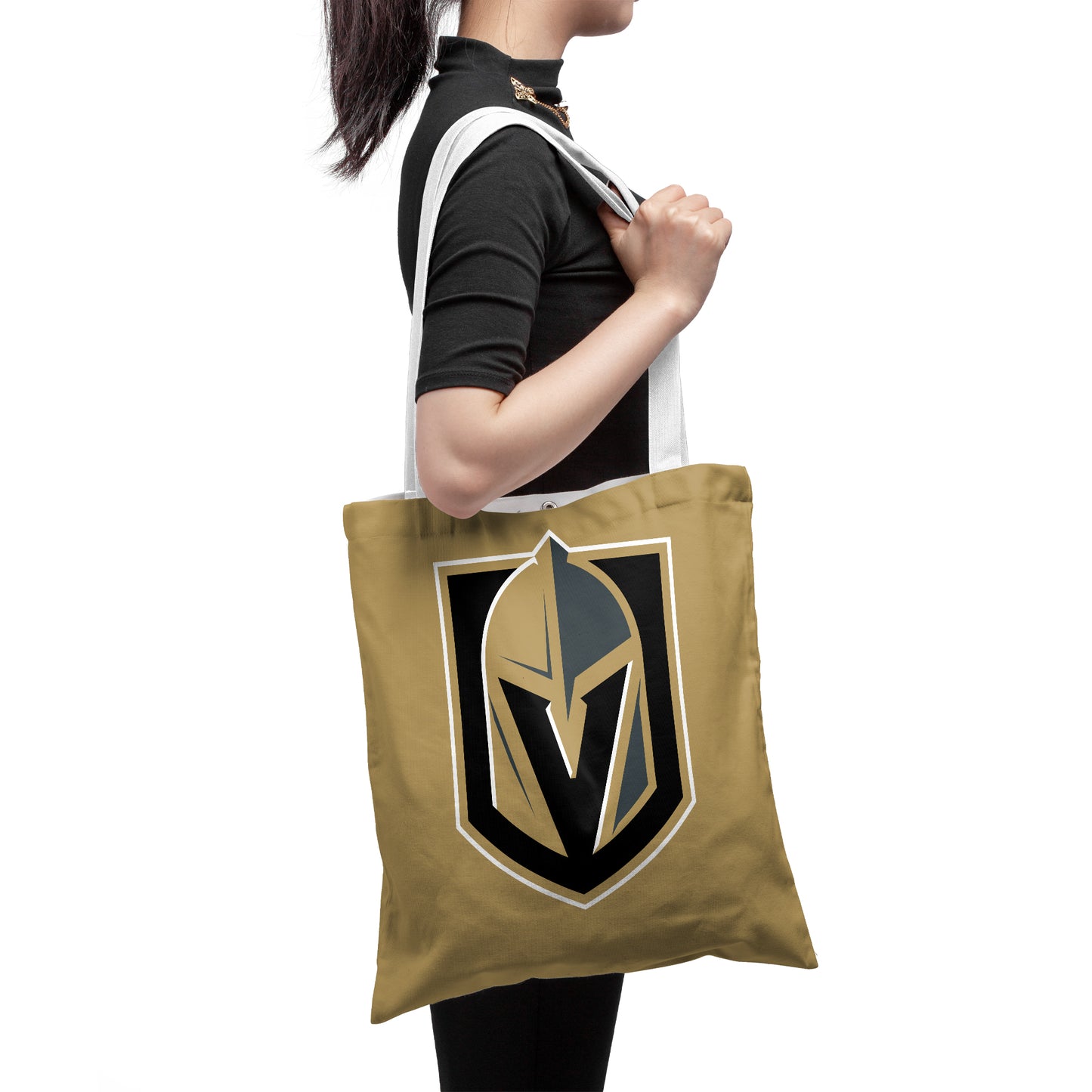 NHL Vegas Golden Knights Polyester Canvas Tote Bag – Durable and Stylish