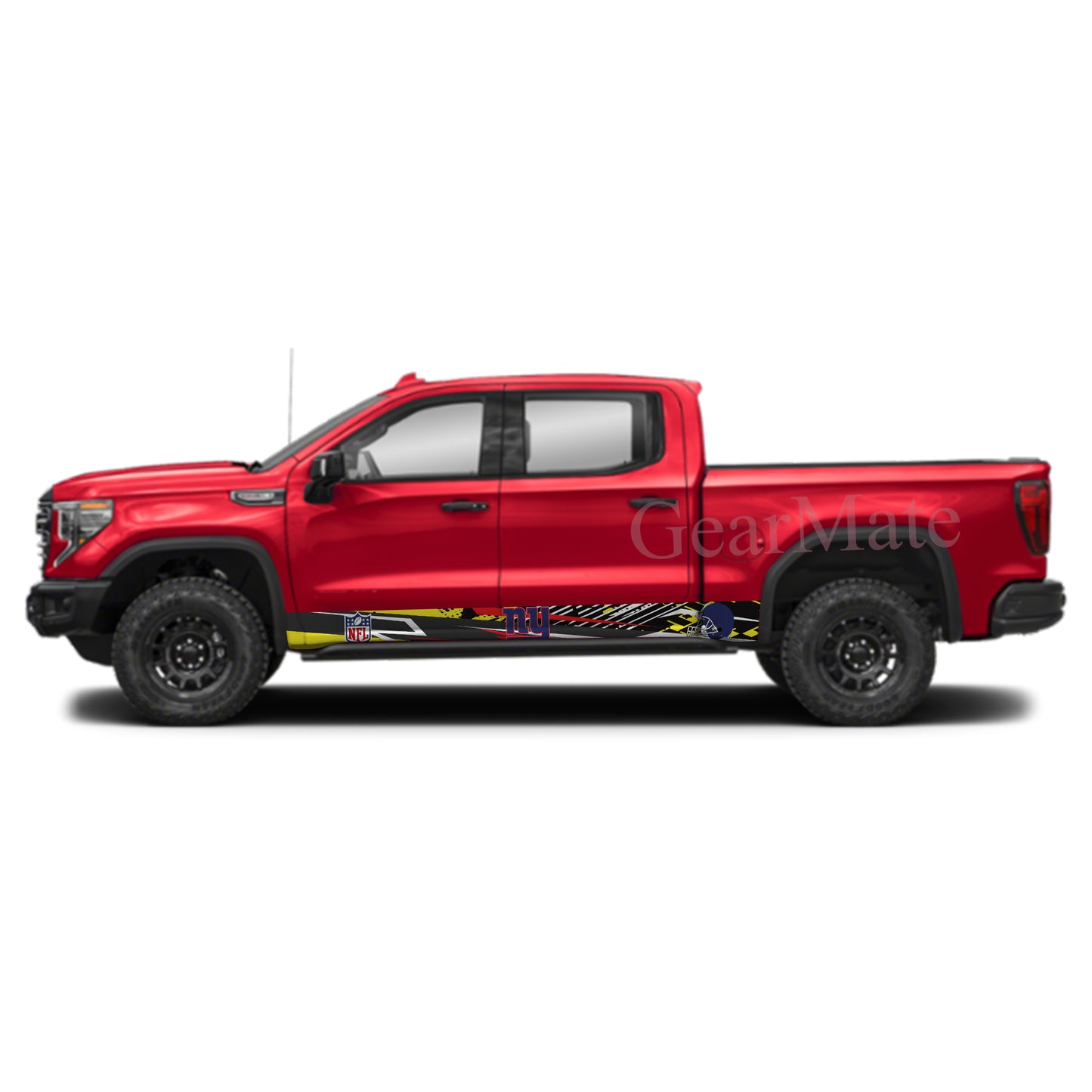 NFL New York Giants 1 Rocker Panel Graphic Decal Kit (Left & Right Sides) - High Quality Vinyl for Trucks & SUVs