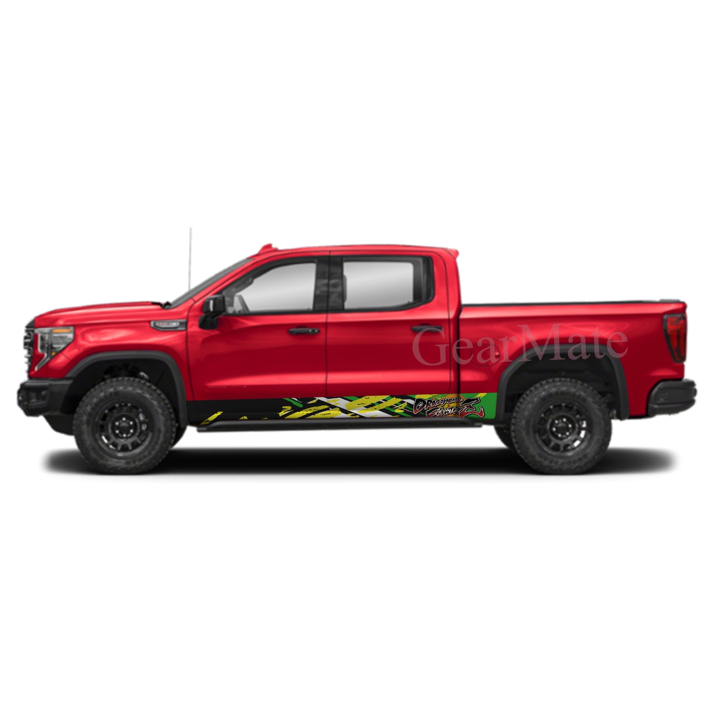 Racing Sport Dragon Ball FighterZ Rocker Panel Graphic Decal Kit (Left & Right Sides) - High Quality Vinyl for Trucks & SUVs