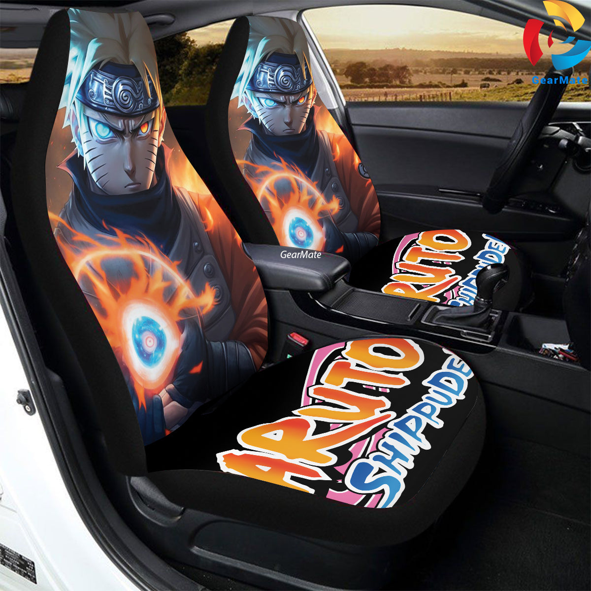 Naruto Strong Car Seat Covers – High Quality Graphic and Polar Fleece Protector Set