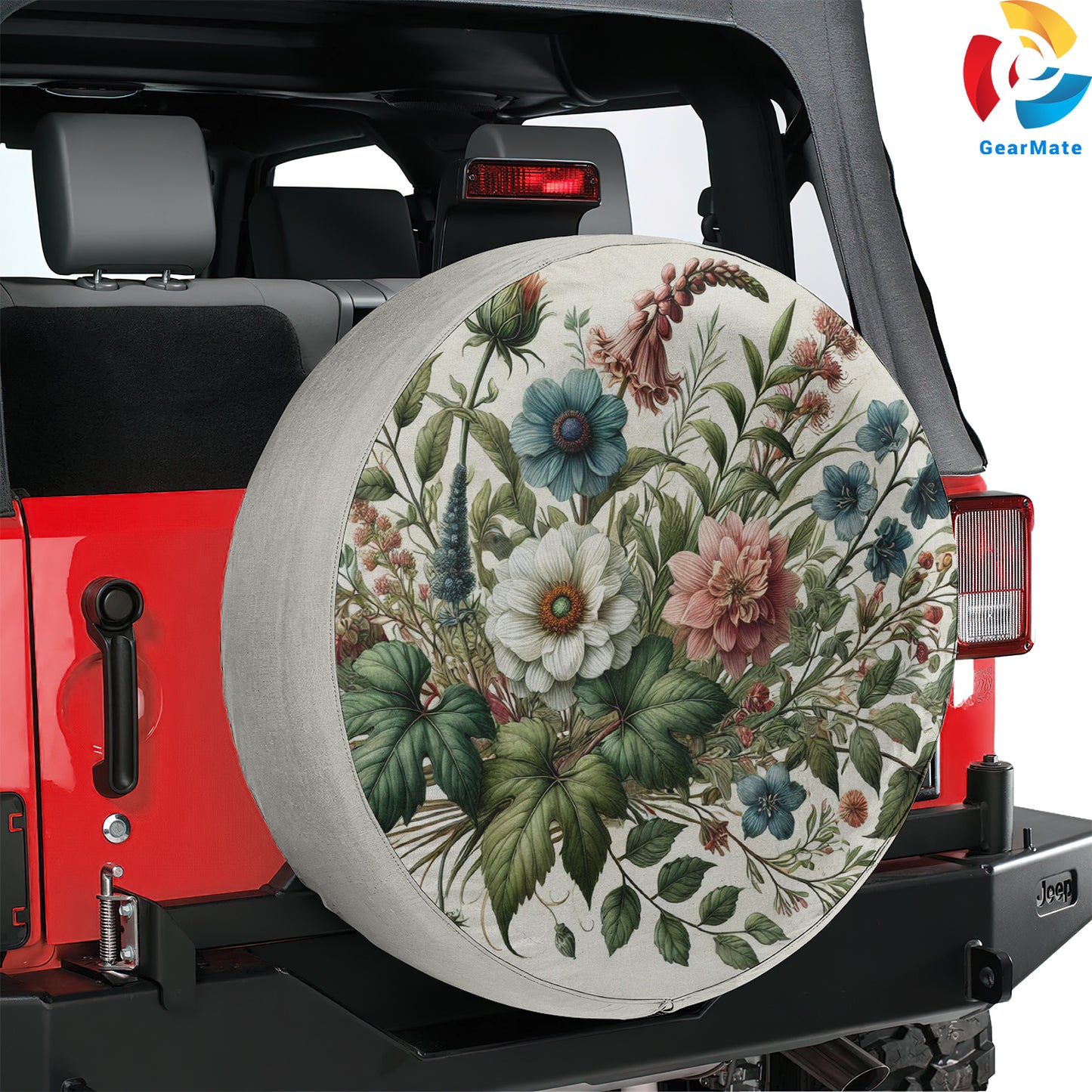 Botanical Spare Tire Cover – Premium Waterproof UV Resistant Protector