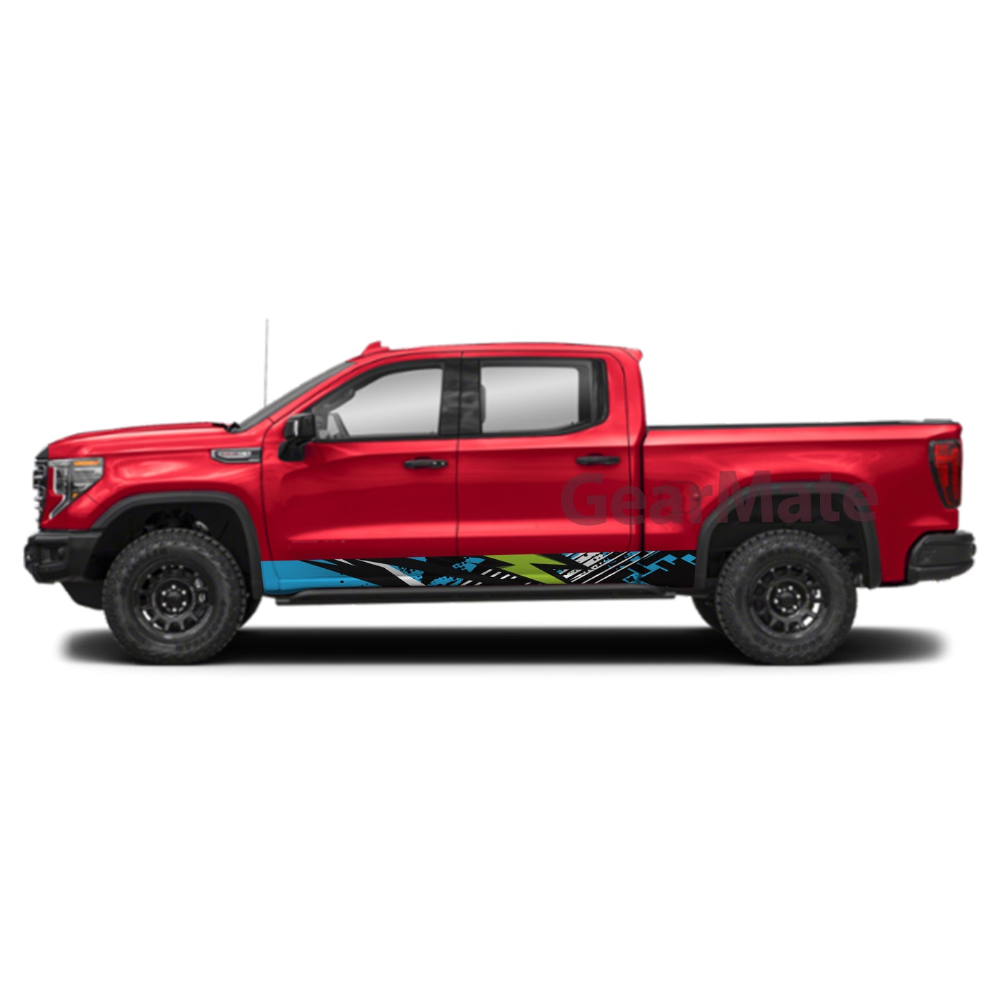 Sport Racing Stripe BG Rocker Panel Graphic Decal Kit (Left & Right Sides) - High Quality Vinyl for Trucks & SUVs