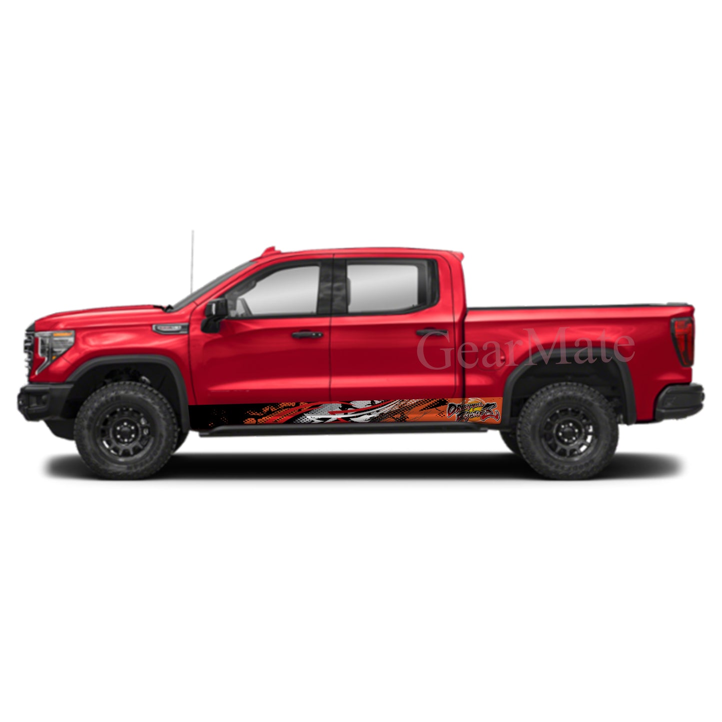 Racing Sport Orange Dragon Ball FighterZ Rocker Panel Graphic Decal Kit (Left & Right Sides) - High Quality Vinyl for Trucks & SUVs