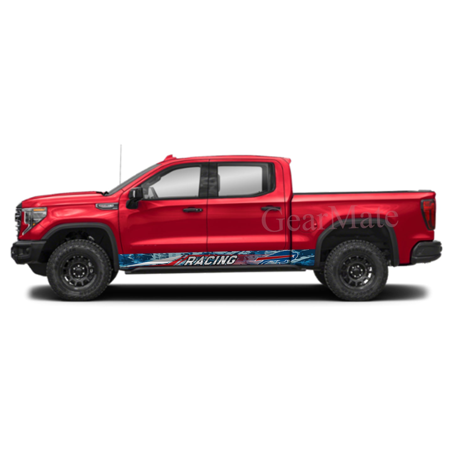 NFL Buffalo Bills Rocker Panel Graphic Decal Kit (Left & Right Sides) - High Quality Vinyl for Trucks & SUVs
