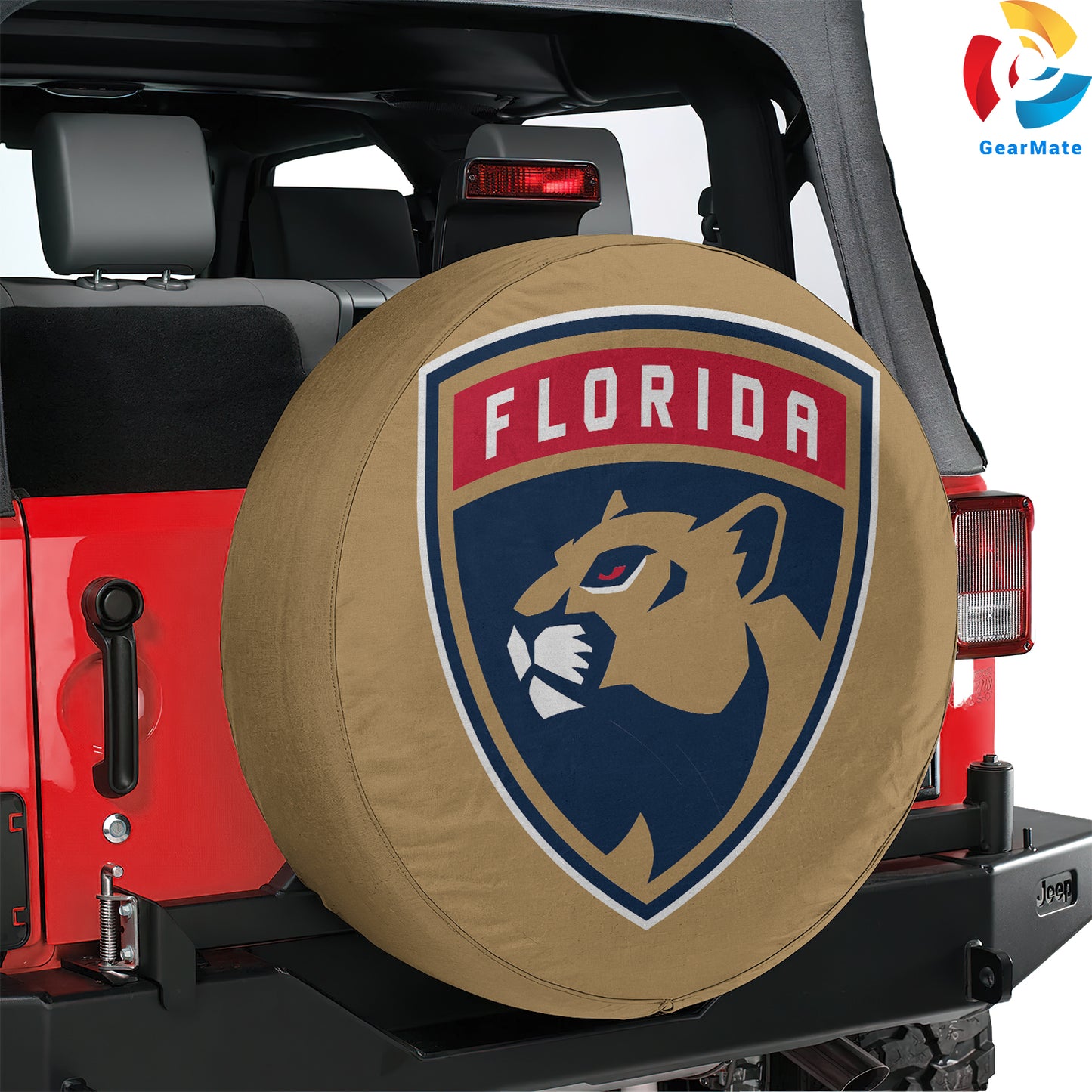 Florida Panthers Hockey Spare Tire Cover – Premium Waterproof UV-Resistant Protector