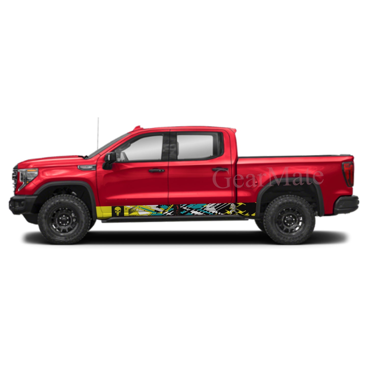 Sport YBlue The God Father Rocker Panel Graphic Decal Kit (Left & Right Sides) - High Quality Vinyl for Trucks & SUVs