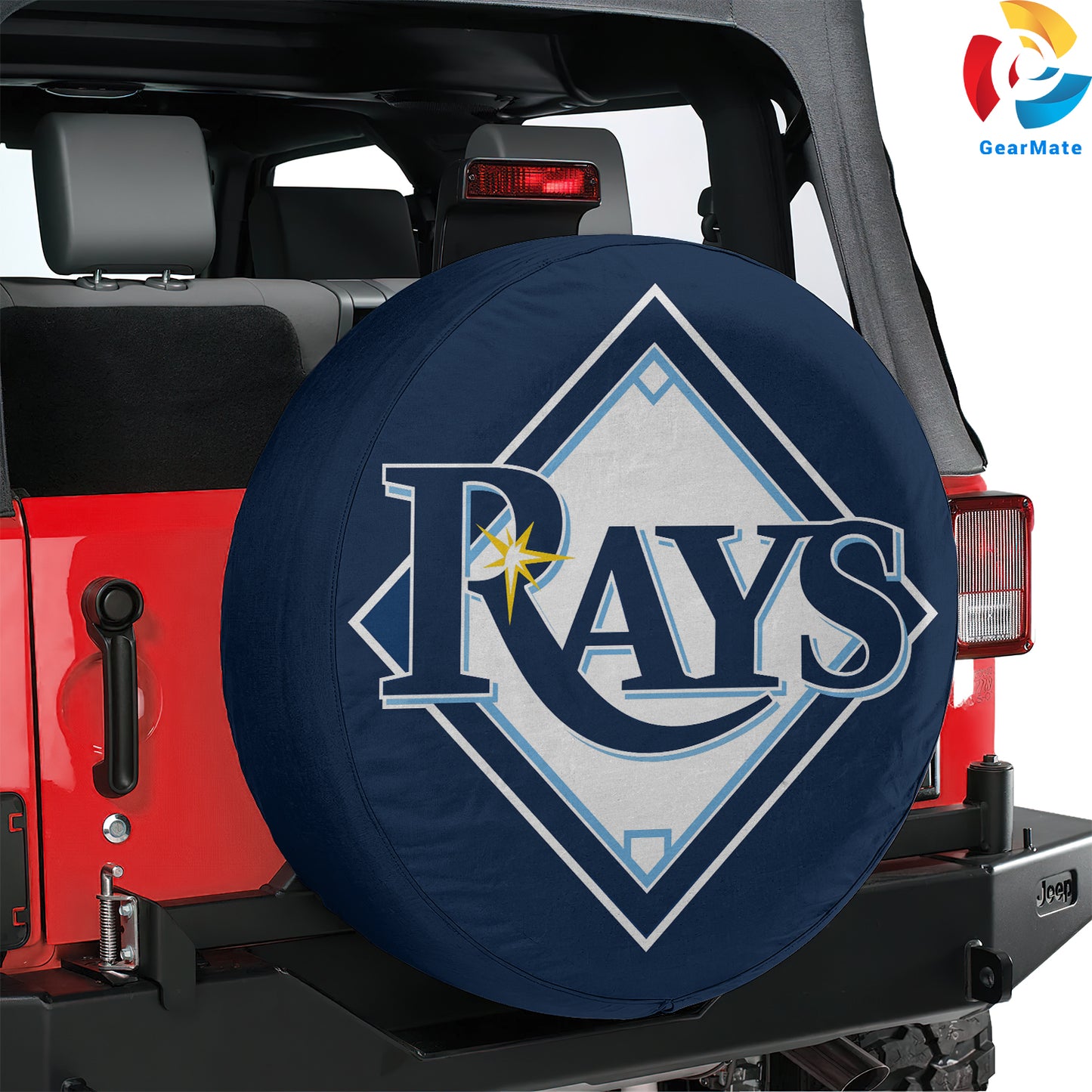 Tampa Bay Rays MLB Spare Tire Cover – Premium Waterproof UV-Resistant Protector