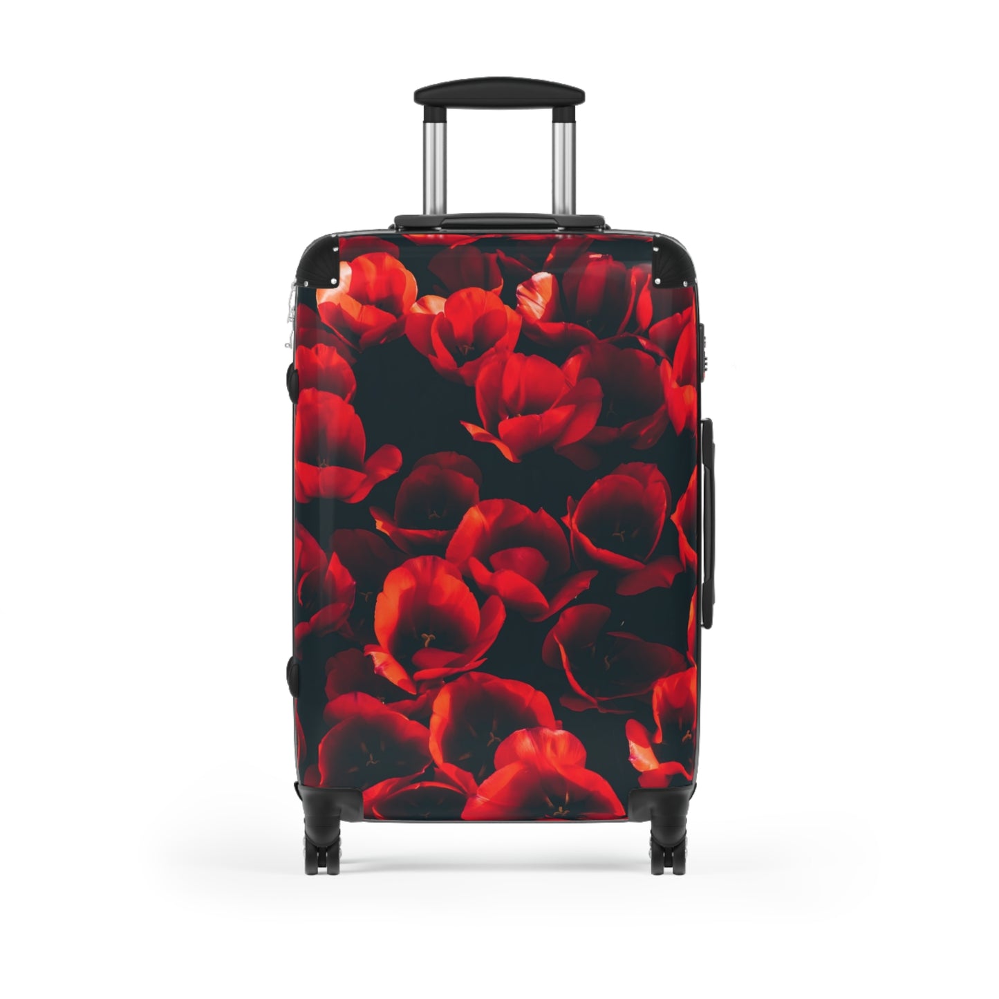 Nature Flowers Floral Red Tulips Art Carry-On Suitcase - Stylish Luggage for Travelers