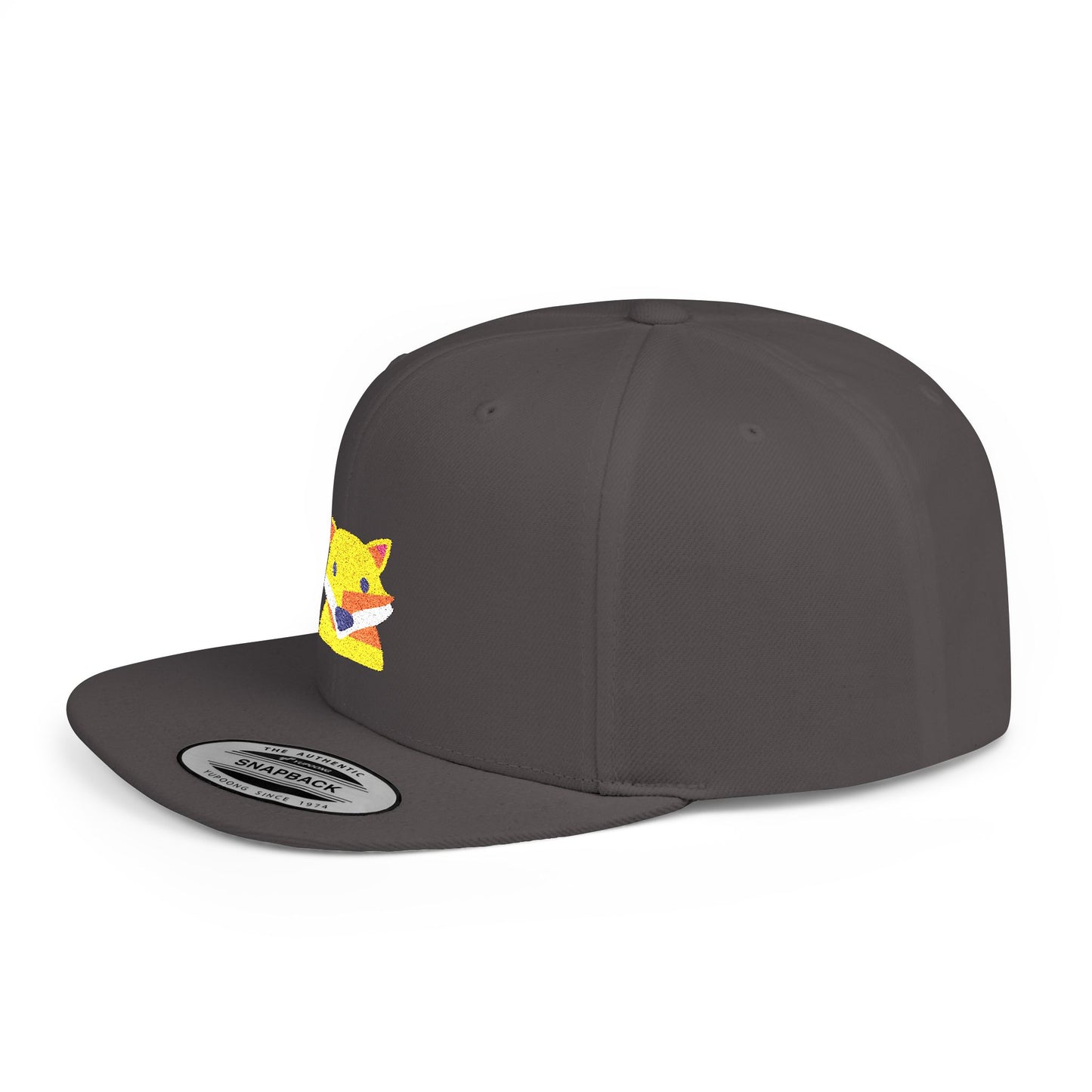 Icons Embroidered Fox Flat Bill Snapback – Lightweight, Custom Fit, Premium Quality