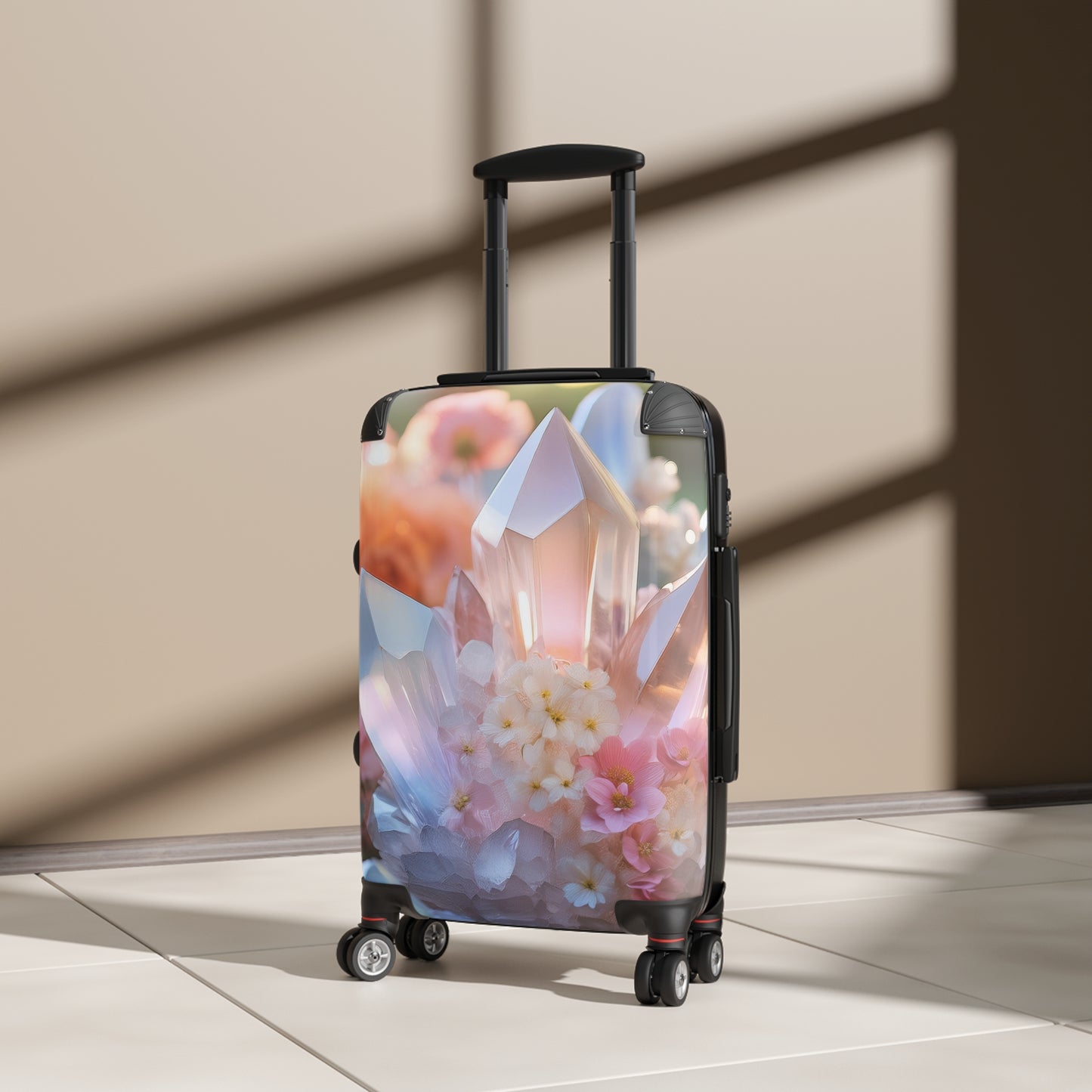 Nature Flowers Floral Crystal Art Carry-On Suitcase - Stylish Luggage for Travelers