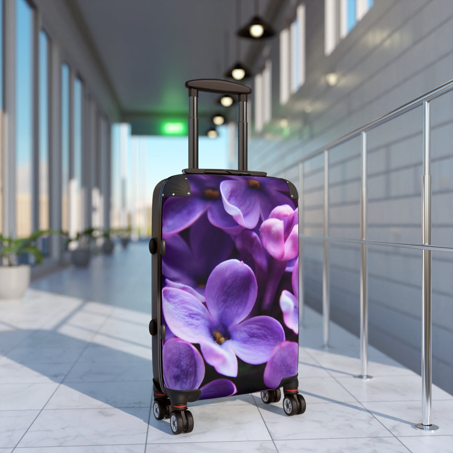 Nature Flowers Floral Tiny Purple Art Carry-On Suitcase - Stylish Luggage for Travelers