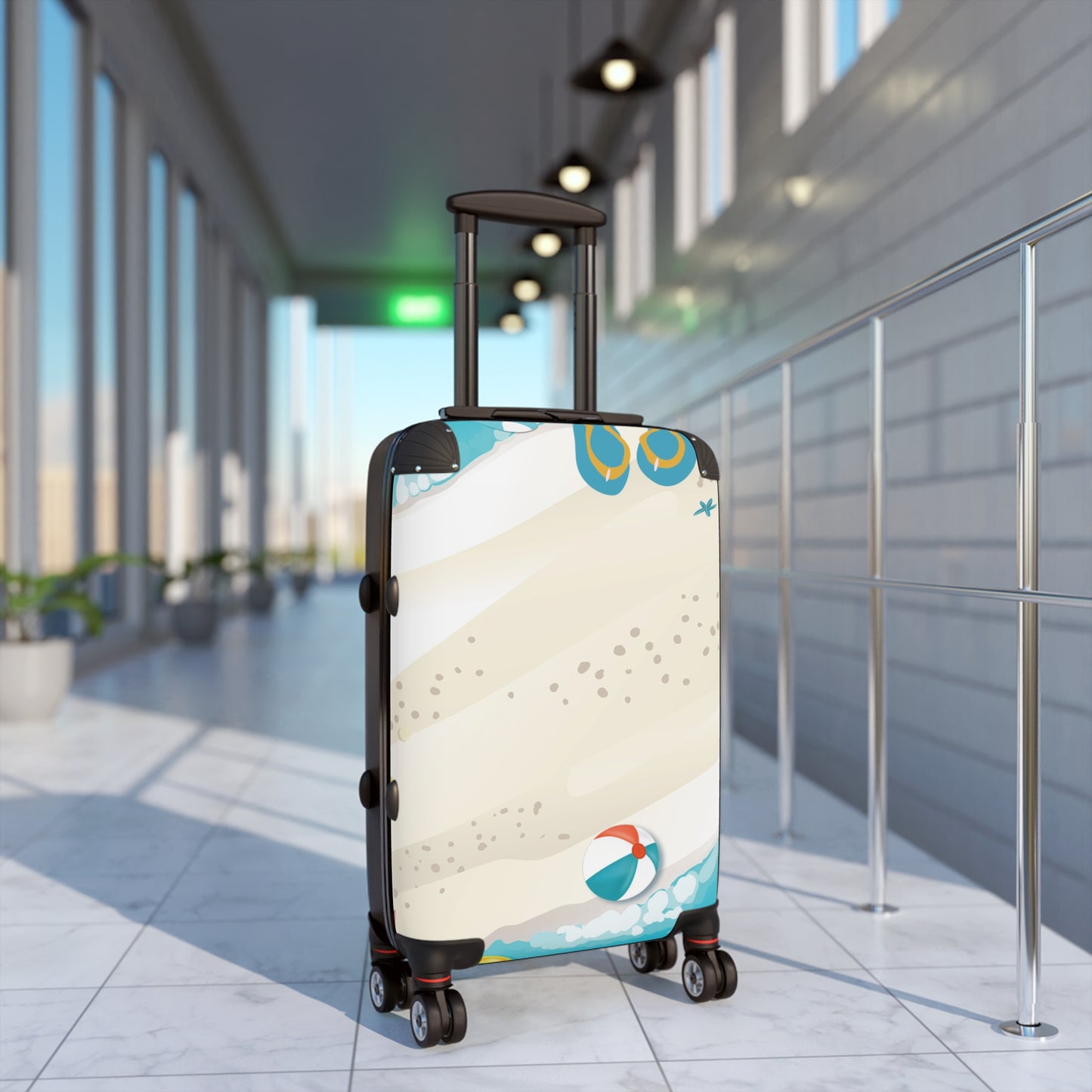 Nature Summer Beach Cartoon Art Carry-On Suitcase - Stylish Luggage for Travelers