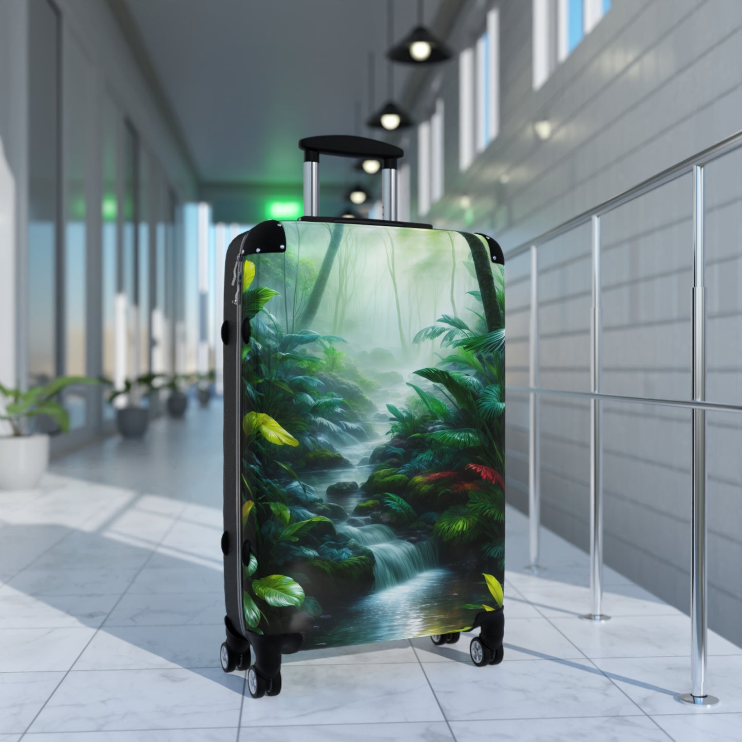 Nature Landscape Rain Forest Art Carry-On Suitcase - Stylish Luggage for Travelers