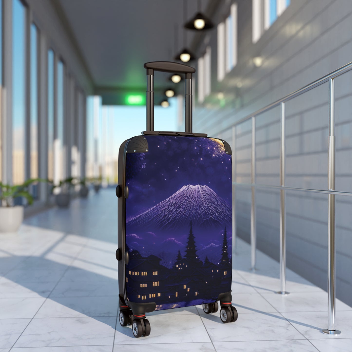 Art Mount Fuji Carry-On Suitcase - Stylish Luggage for Travelers