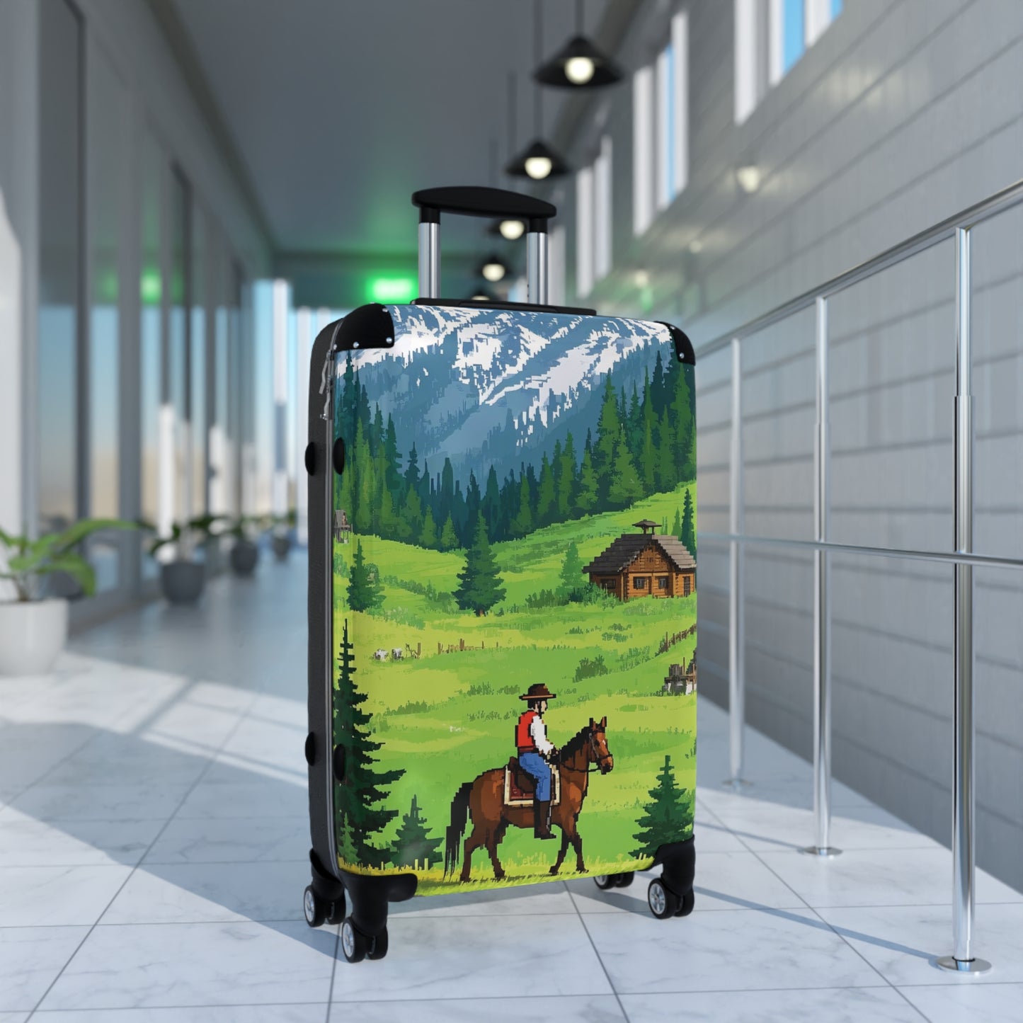 Nature Summer Forest FLoating Carry-On Suitcase - Stylish Luggage for Travelers