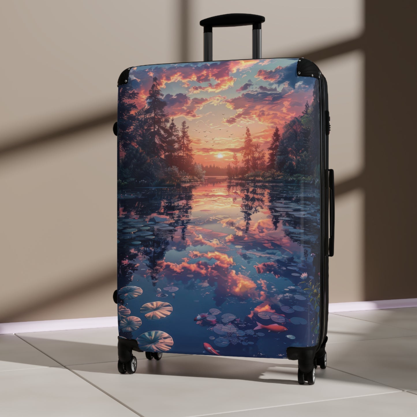 Nature Sunset Tranquil Art Carry-On Suitcase - Stylish Luggage for Travelers