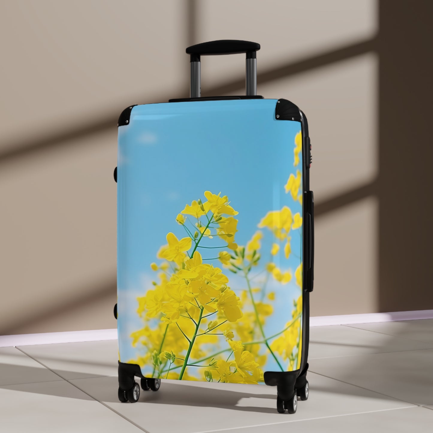 Nature Flowers Floral Yellow Flowering Art Carry-On Suitcase - Stylish Luggage for Travelers