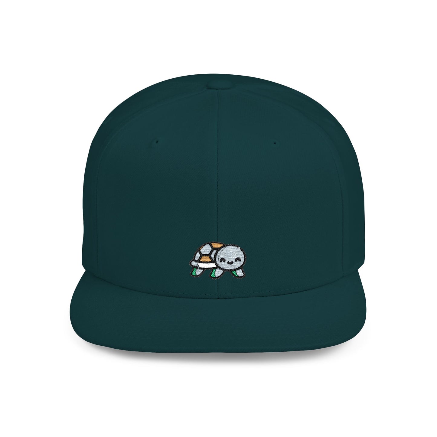 Icons Embroidered Turtle Flat Bill Snapback – Lightweight, Custom Fit, Premium Quality