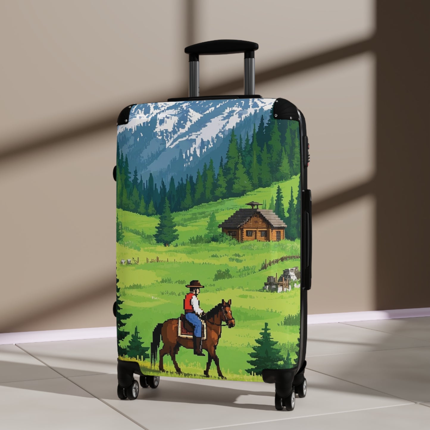 Nature Summer Forest FLoating Carry-On Suitcase - Stylish Luggage for Travelers