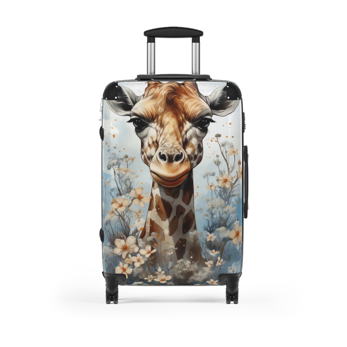 Nature Giraffe Floral Flowers Art Carry-On Suitcase - Stylish Luggage for Travelers