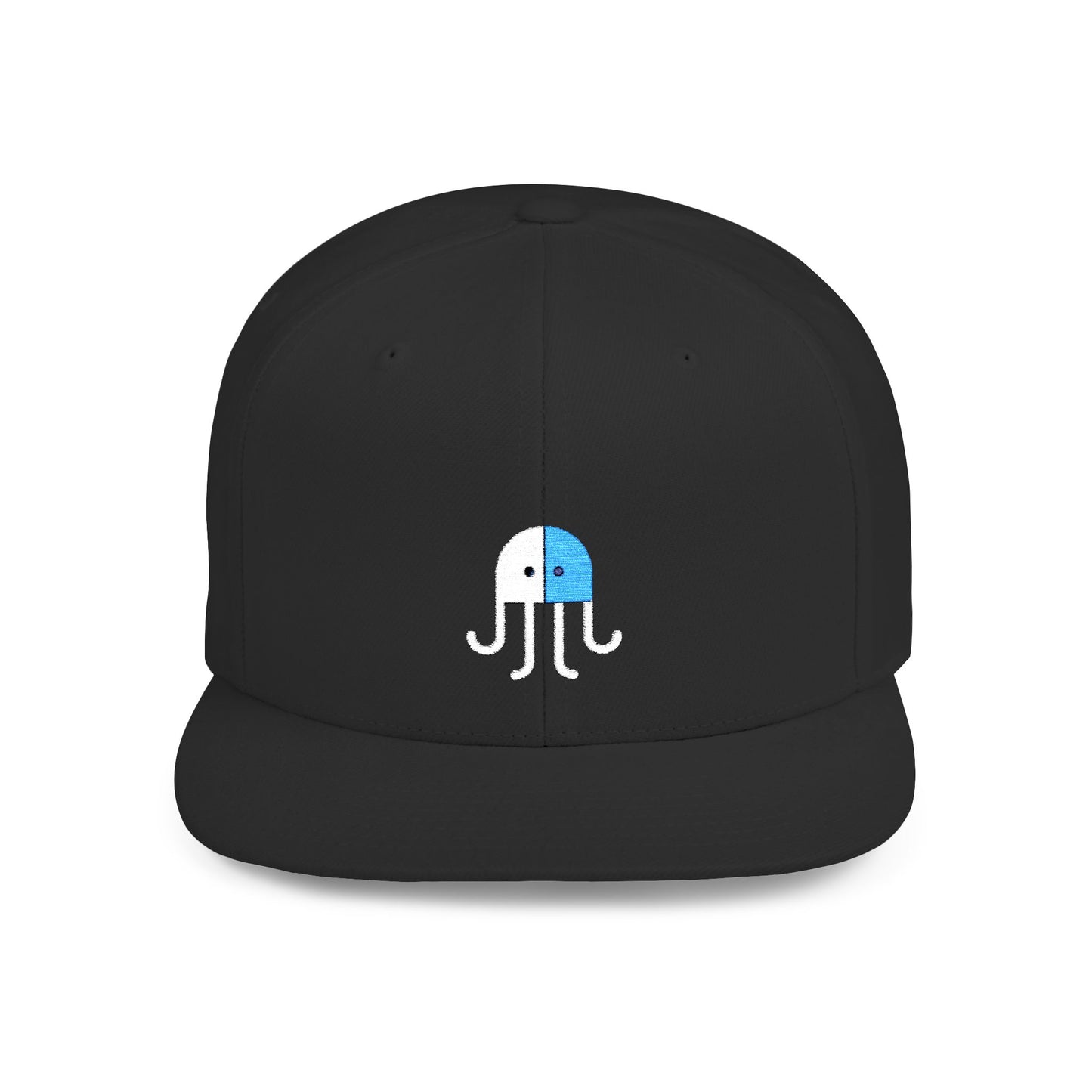 Icons Embroidered Jellyfish Flat Bill Snapback – Lightweight, Custom Fit, Premium Quality
