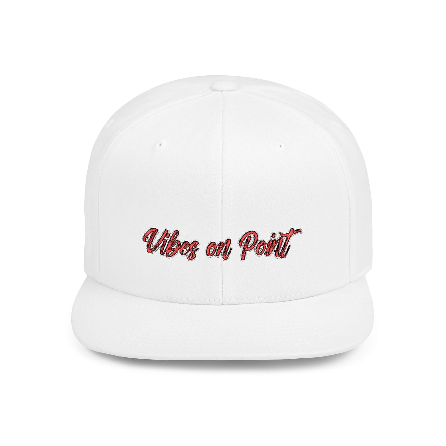 Text Vibes On Point Flat Bill Snapback – Lightweight, Custom Fit, Premium Quality