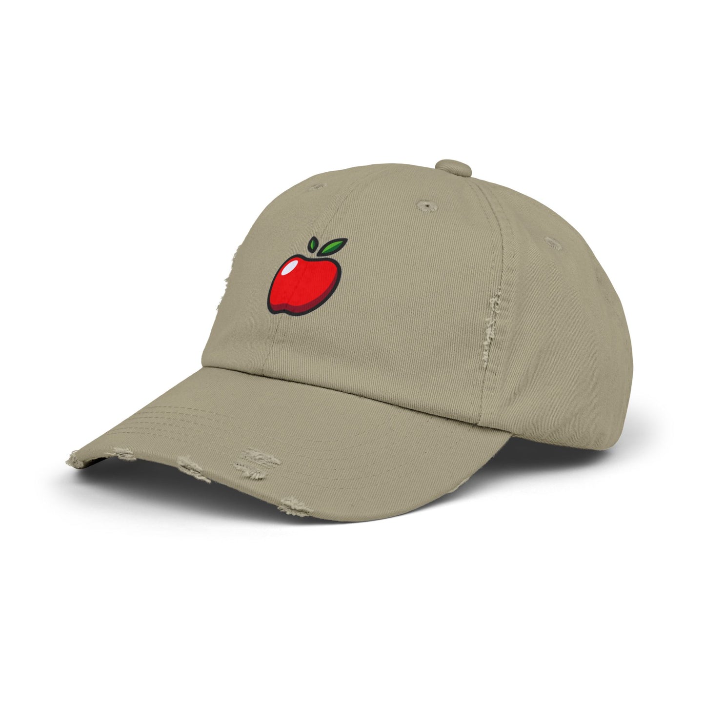 Apple Vintage Distressed Dad Hat Unisex Adjustable Cotton Twill Baseball Cap for Casual Everyday Wear