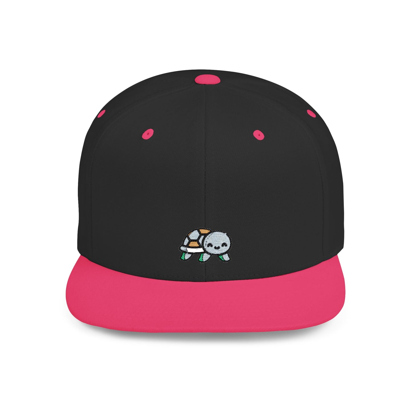 Icons Embroidered Turtle Flat Bill Snapback – Lightweight, Custom Fit, Premium Quality