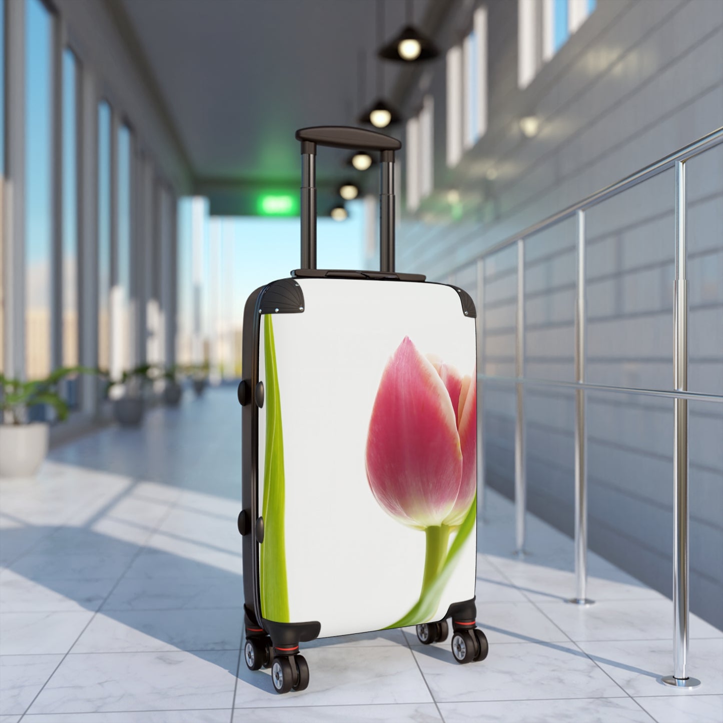 Nature Flowers Floral Small Tulip Art Carry-On Suitcase - Stylish Luggage for Travelers