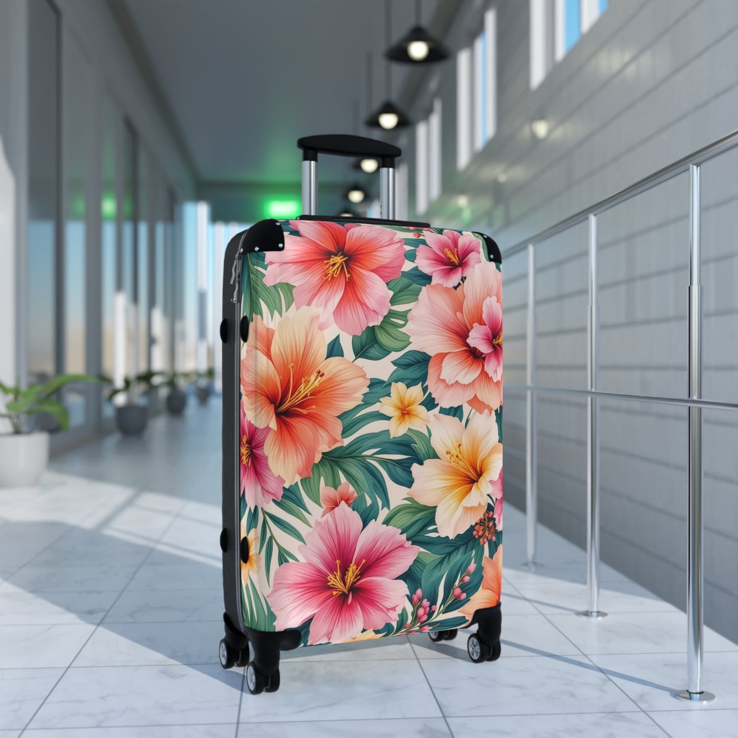 Nature Flowers Floral Hibiscus Art Carry-On Suitcase - Stylish Luggage for Travelers