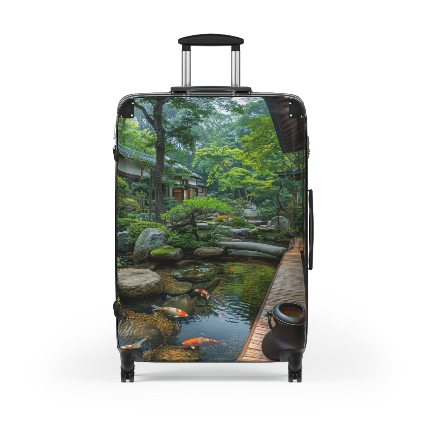 Nature Garden Serene Art Carry-On Suitcase - Stylish Luggage for Travelers
