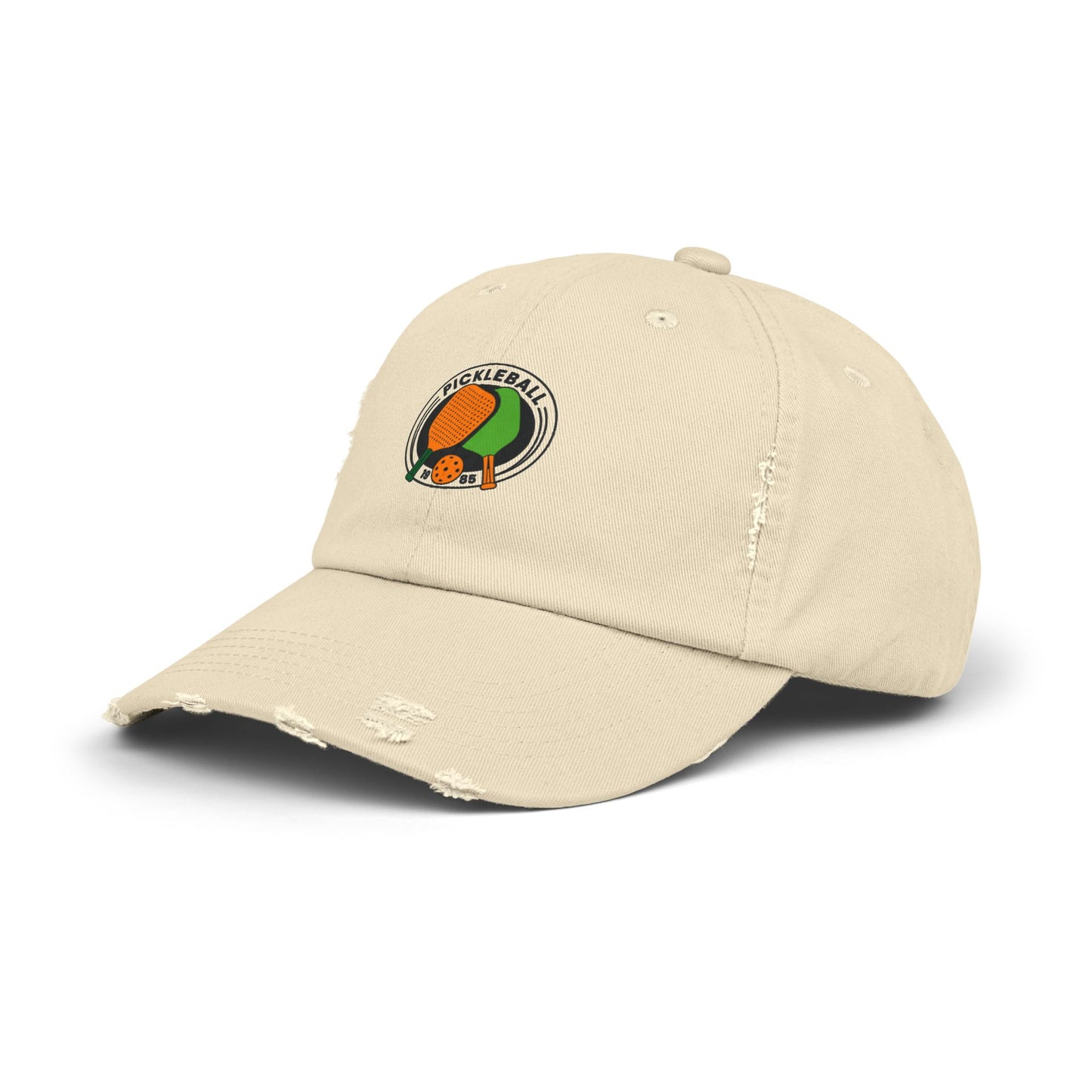 Pickle Ball 1985 Vintage Distressed Dad Hat Unisex Adjustable Cotton Twill Baseball Cap for Casual Everyday Wear