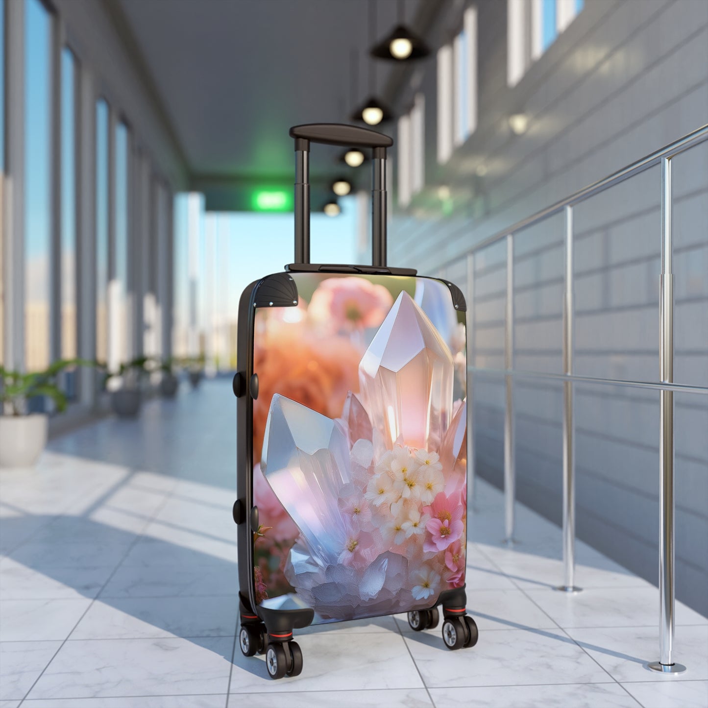 Nature Flowers Floral Crystal Art Carry-On Suitcase - Stylish Luggage for Travelers