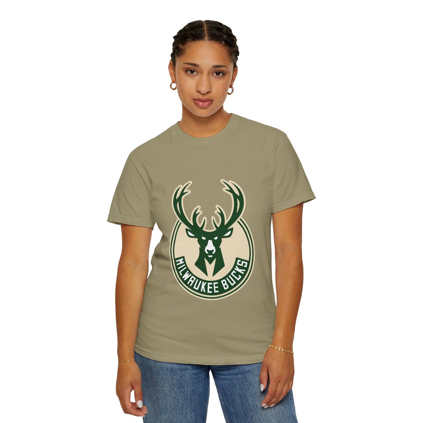 Milwaukee Bucks NBA Garment-Dyed T-Shirt – Premium Cotton Tee for Customization