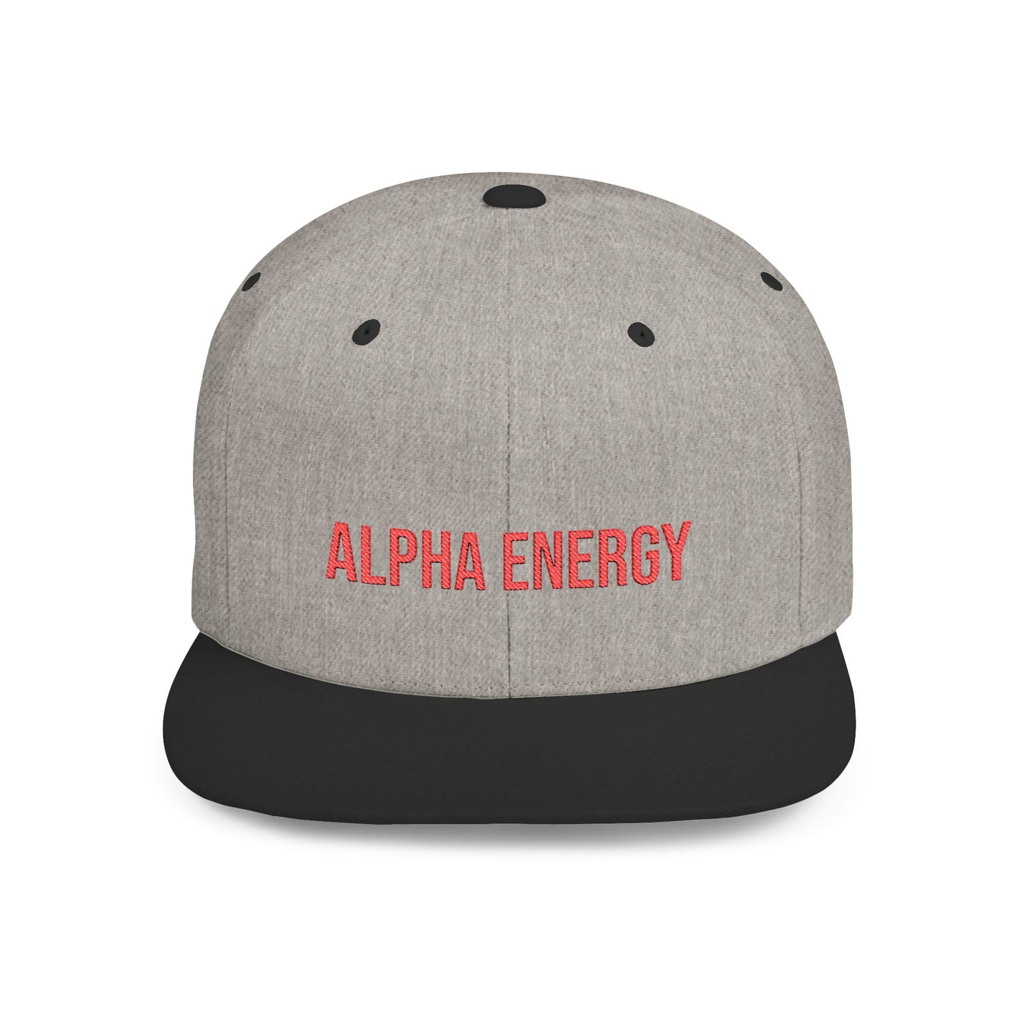 Text Alpha Energy Flat Bill Snapback – Lightweight, Custom Fit, Premium Quality