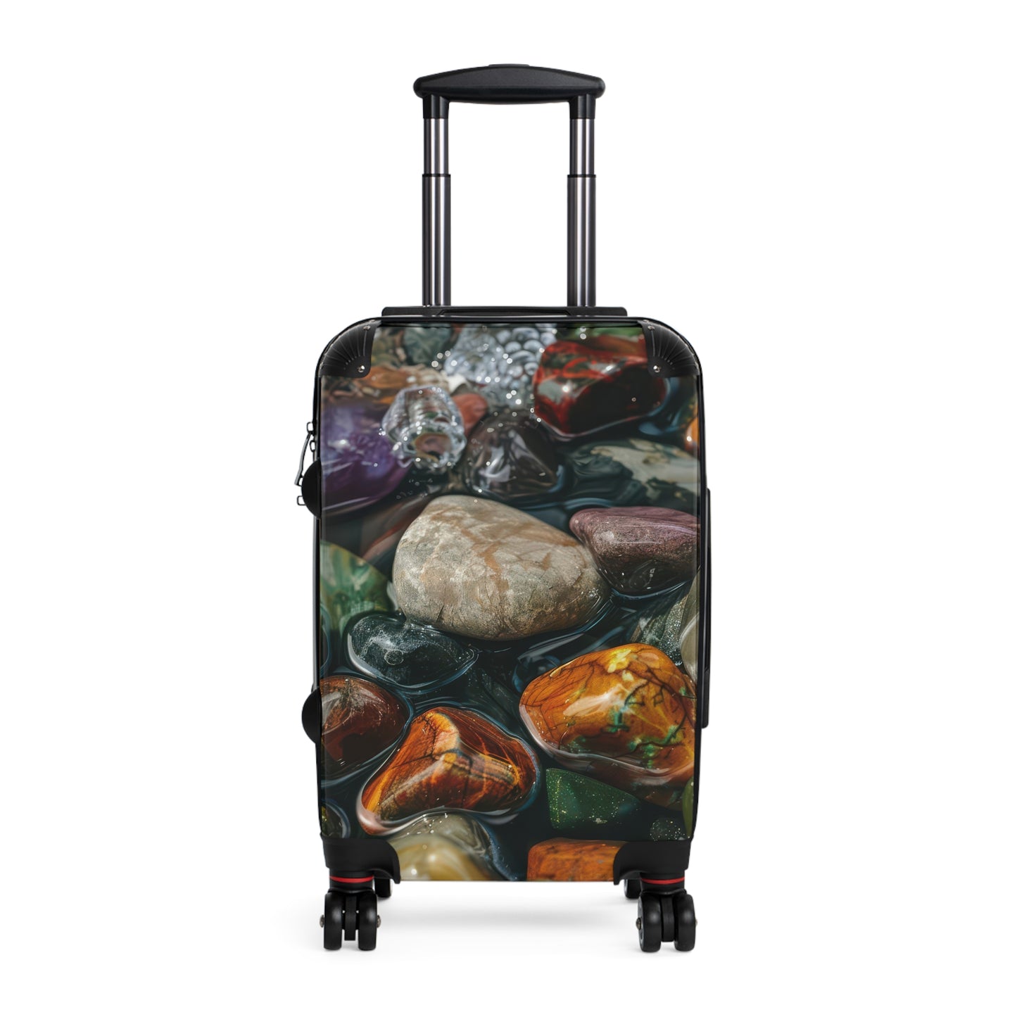 Nature Polished Stone Art Carry-On Suitcase - Stylish Luggage for Travelers