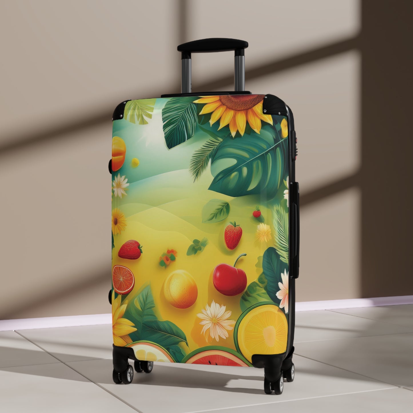 Nature Floral Summer Fruits Flowers 2 Carry-On Suitcase - Stylish Luggage for Travelers