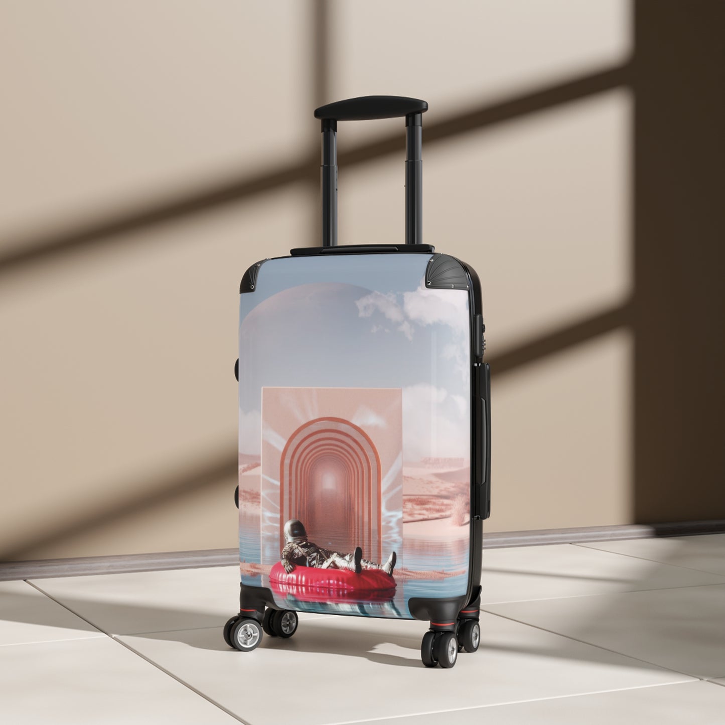 Art Cat Astronaut Vacation Carry-On Suitcase - Stylish Luggage for Travelers