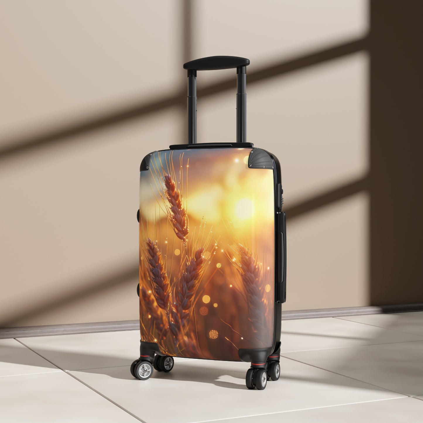 Nature Wheat Golden Art Carry-On Suitcase - Stylish Luggage for Travelers