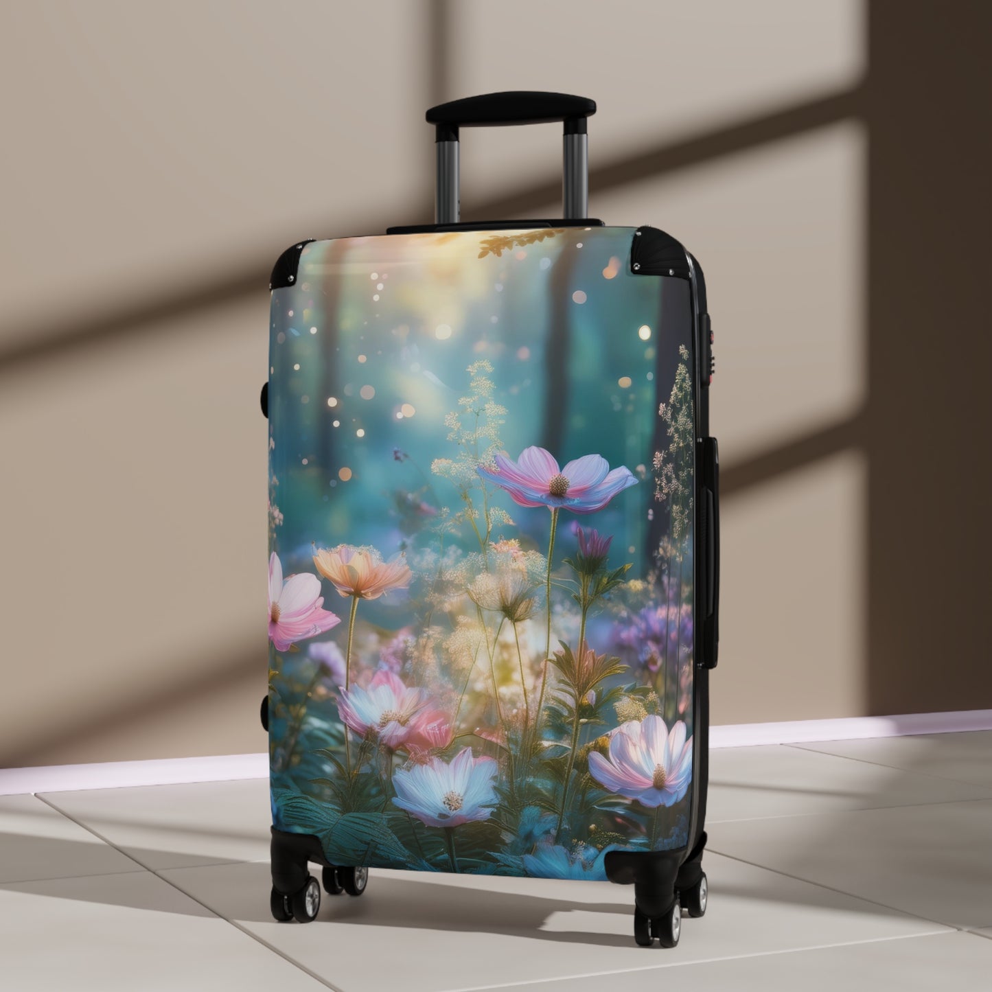 Nature Flowers Floral Dedicated Pink Bloom Carry-On Suitcase - Stylish Luggage for Travelers