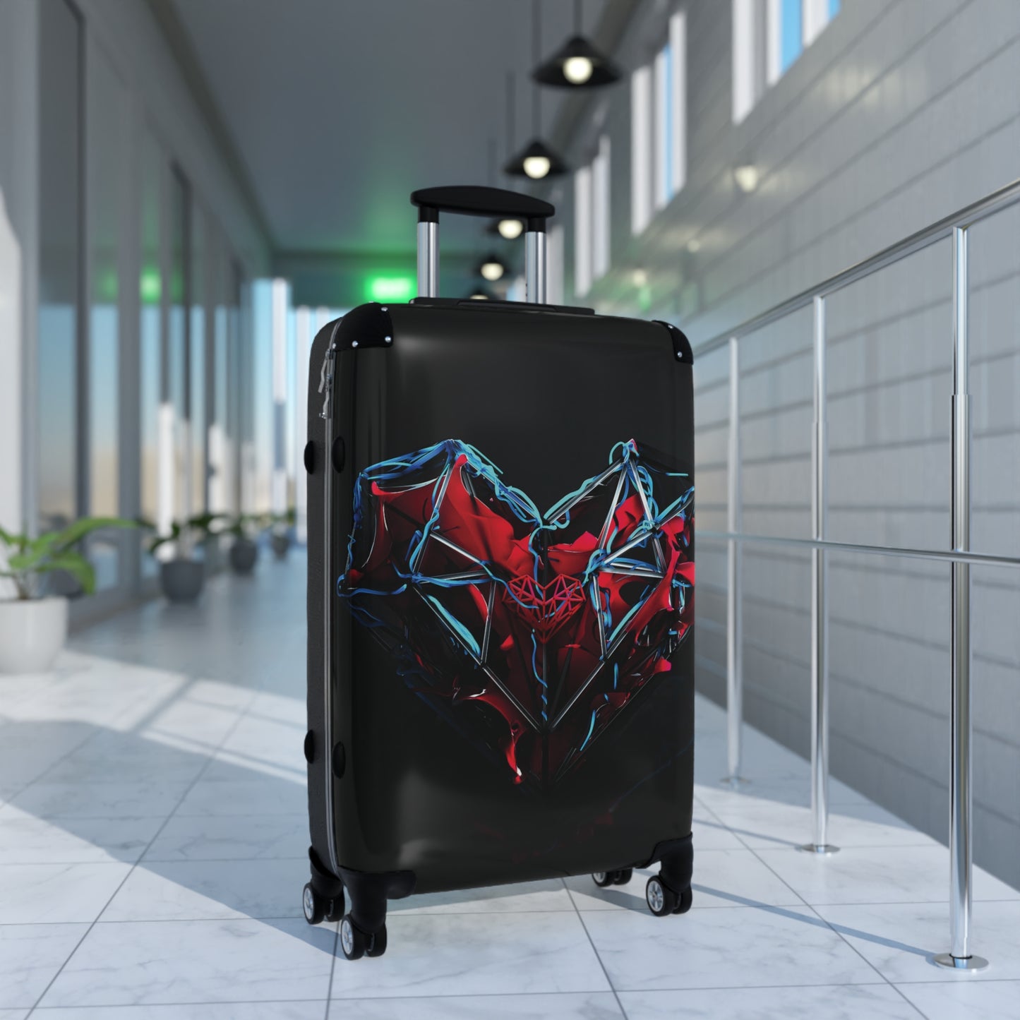 Abstract Heart Digital Art Carry-On Suitcase - Stylish Luggage for Travelers