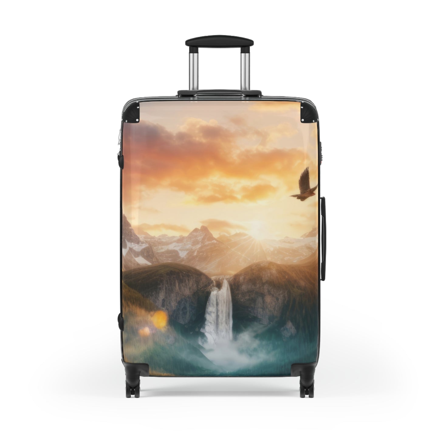 Nature Sunrise Forest Mountains Art Carry-On Suitcase - Stylish Luggage for Travelers