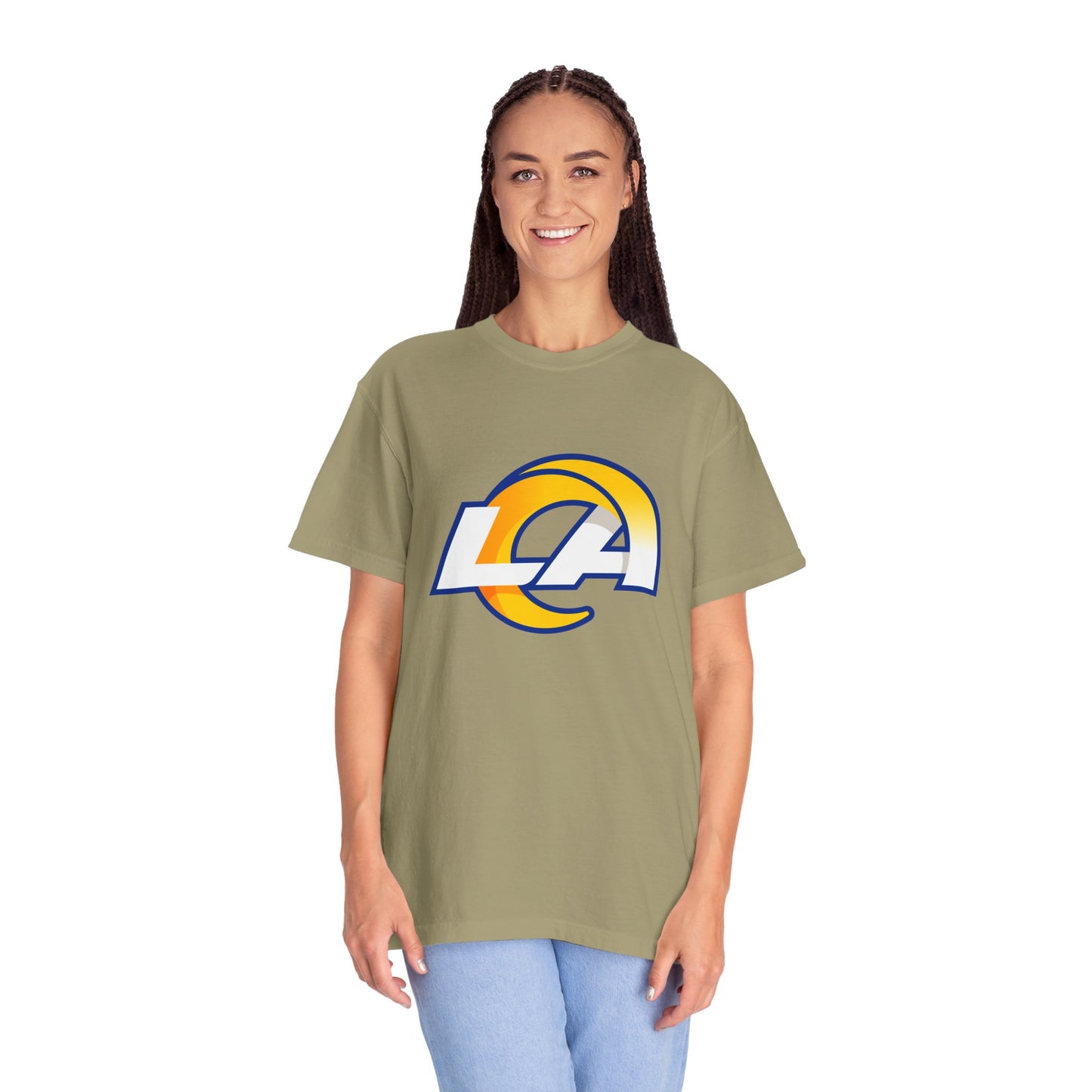 Los Angeles Rams Merchandise Garment-Dyed T-Shirt – Premium Cotton Tee for Customization
