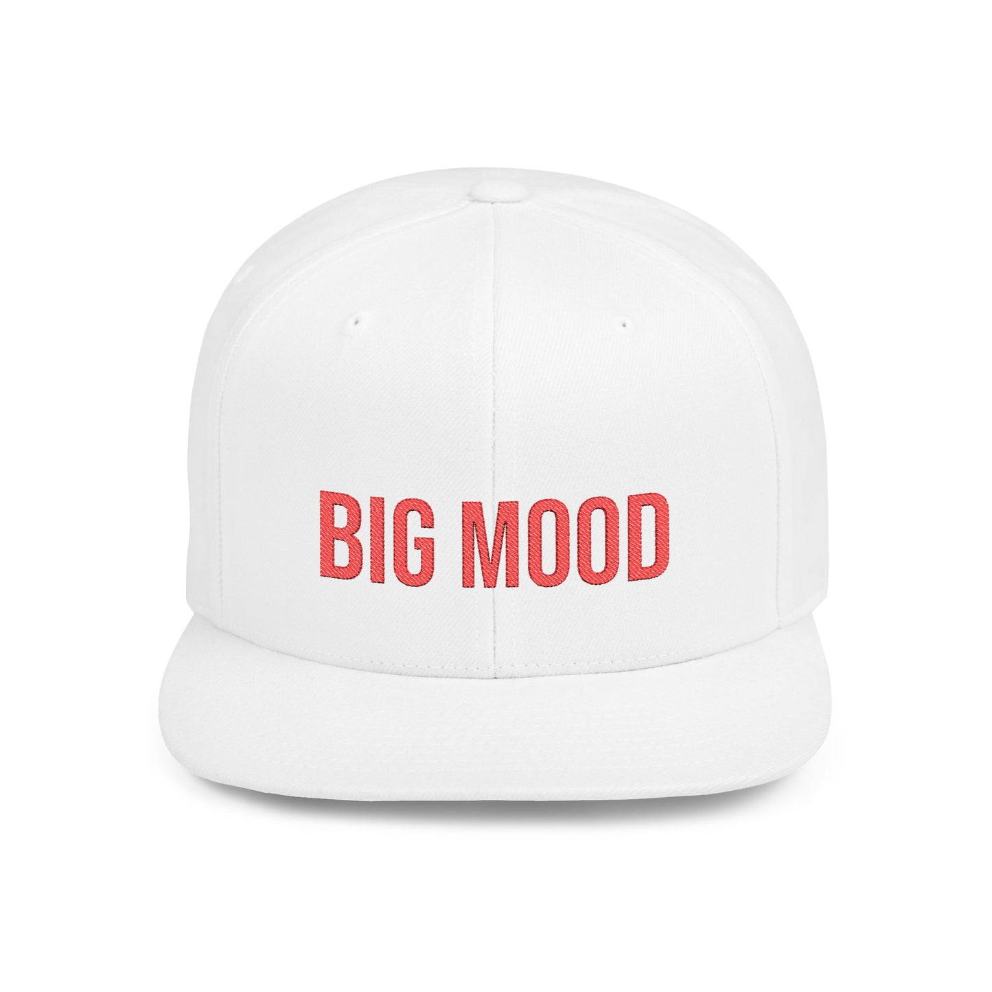 Text BIg Mood Flat Bill Snapback – Lightweight, Custom Fit, Premium Quality