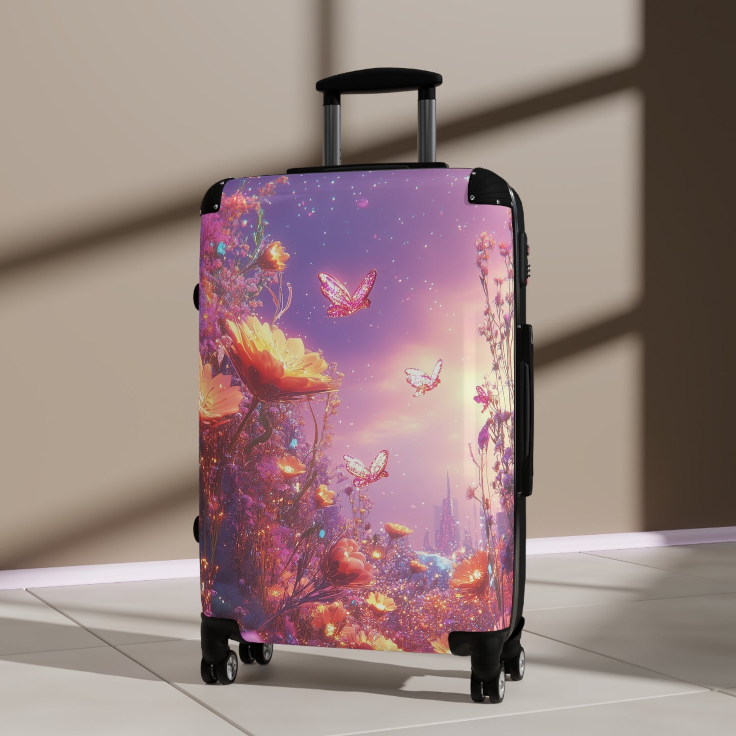 Nature Flowers Floral Starry Sky Art Carry-On Suitcase - Stylish Luggage for Travelers