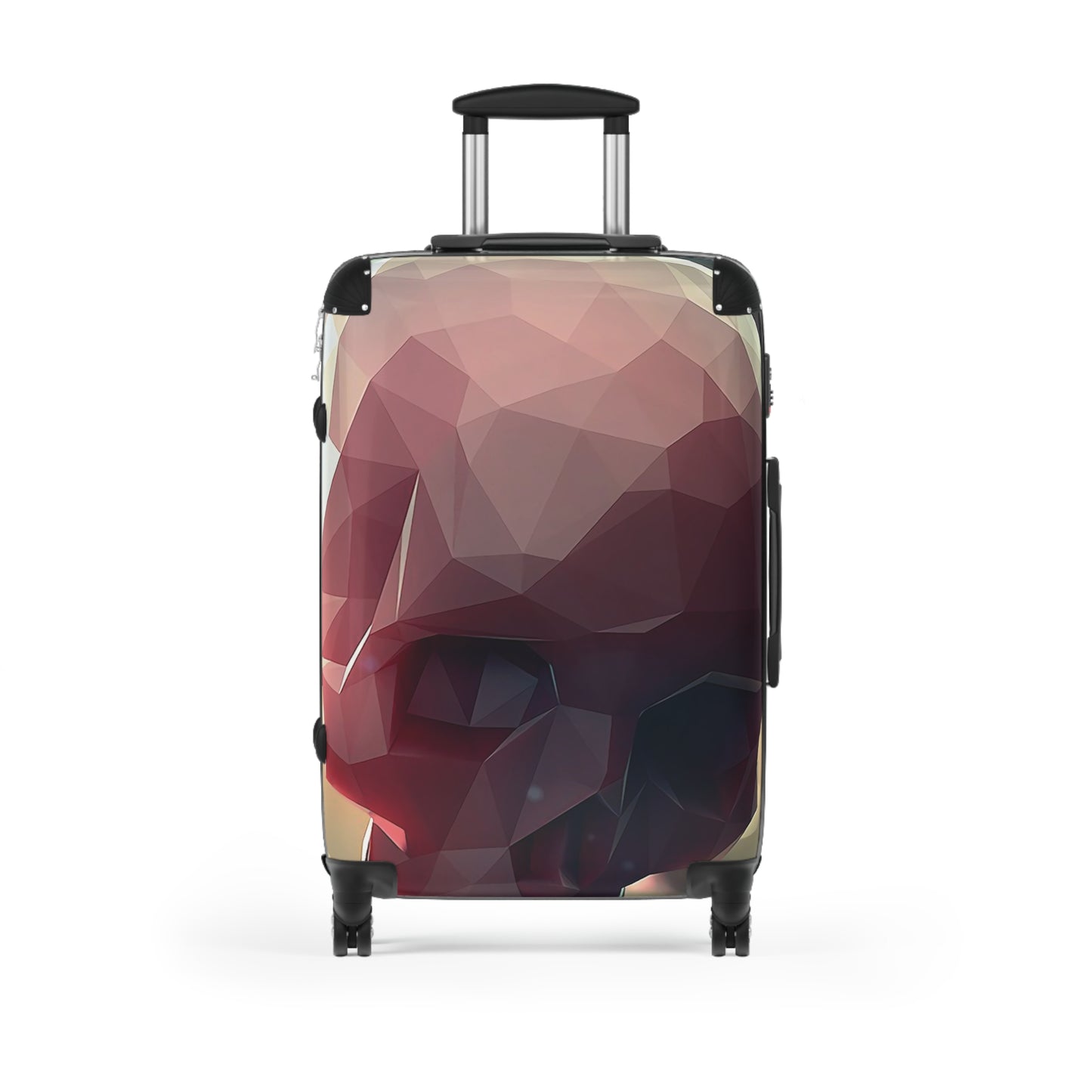 Abstract Skull Digital Art Carry-On Suitcase - Stylish Luggage for Travelers