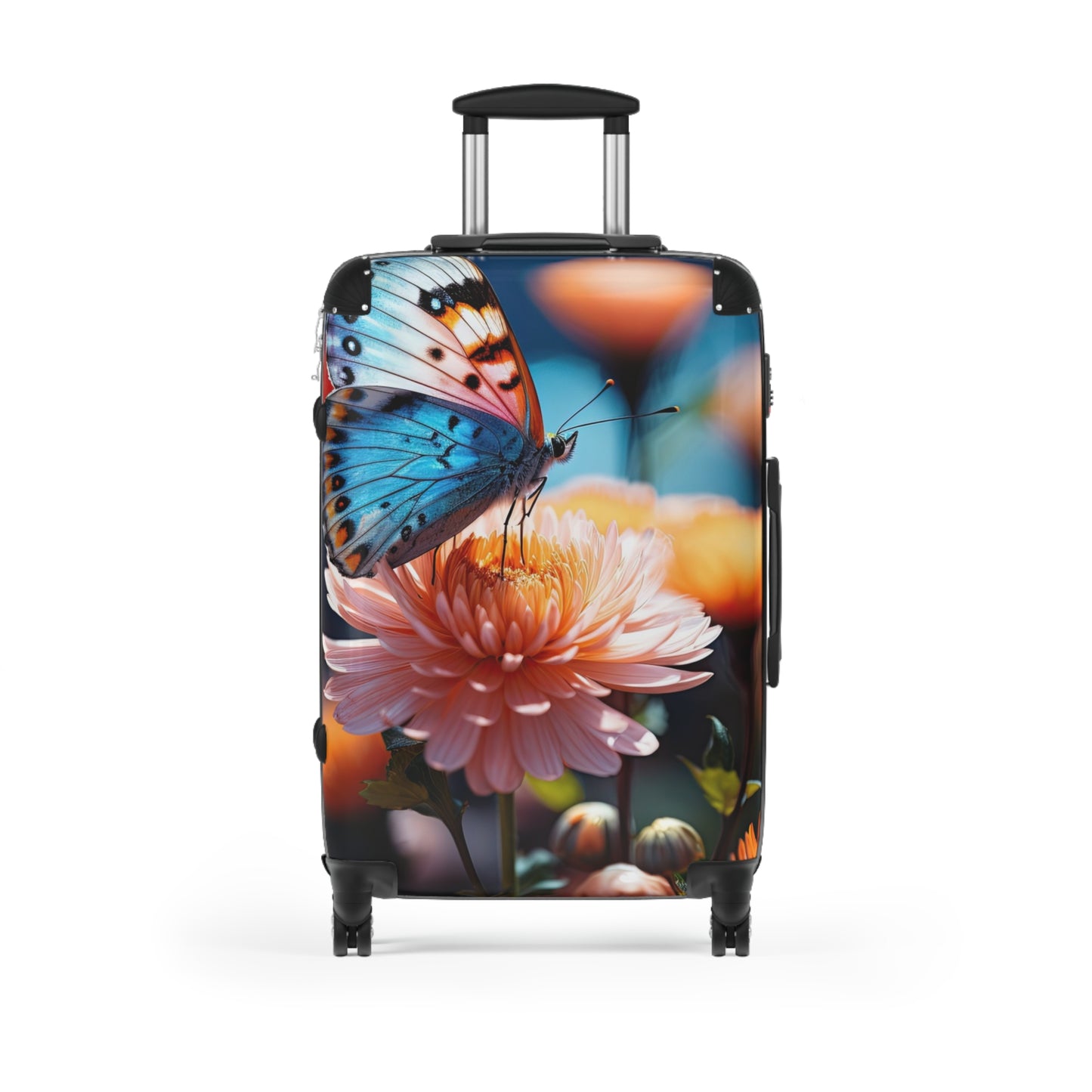 Nature Butterflies Floral On Flowers Art Carry-On Suitcase - Stylish Luggage for Travelers