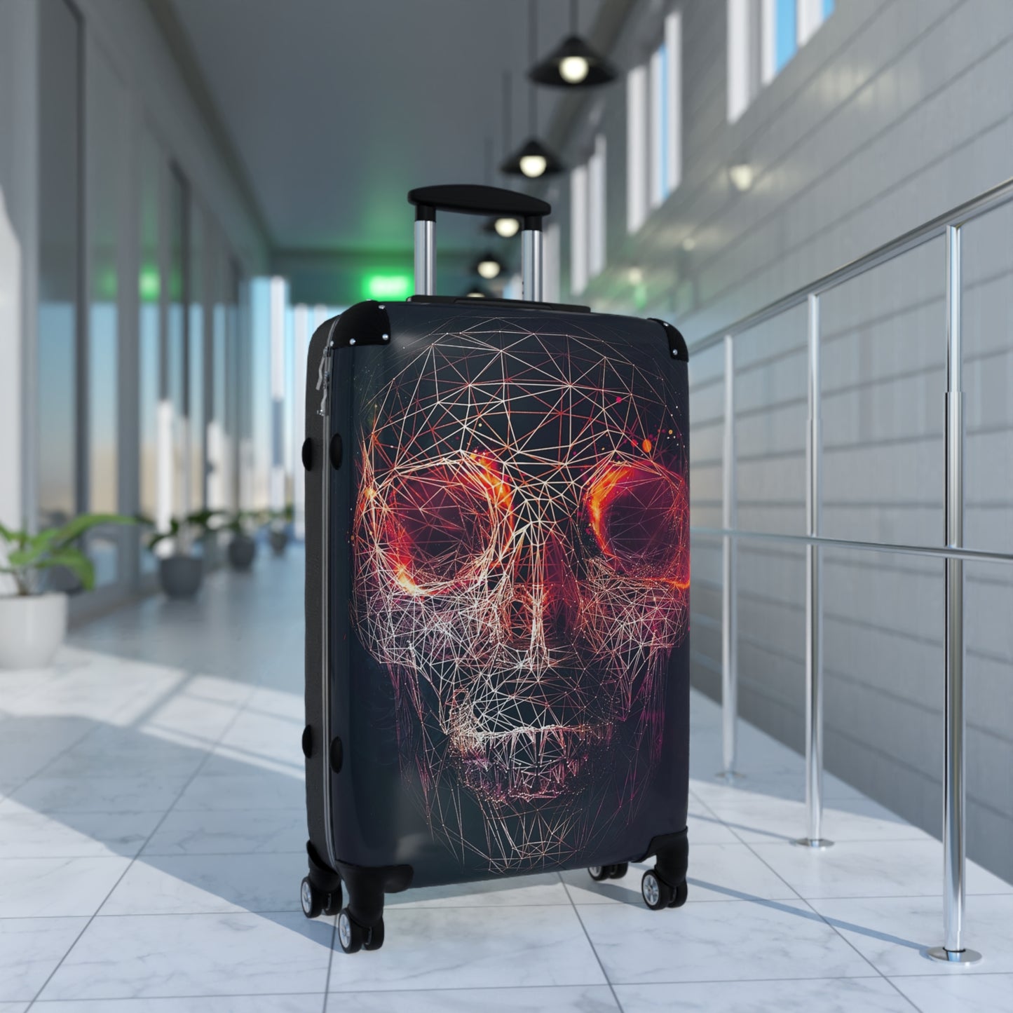 Abstract Skull Art Carry-On Suitcase - Stylish Luggage for Travelers