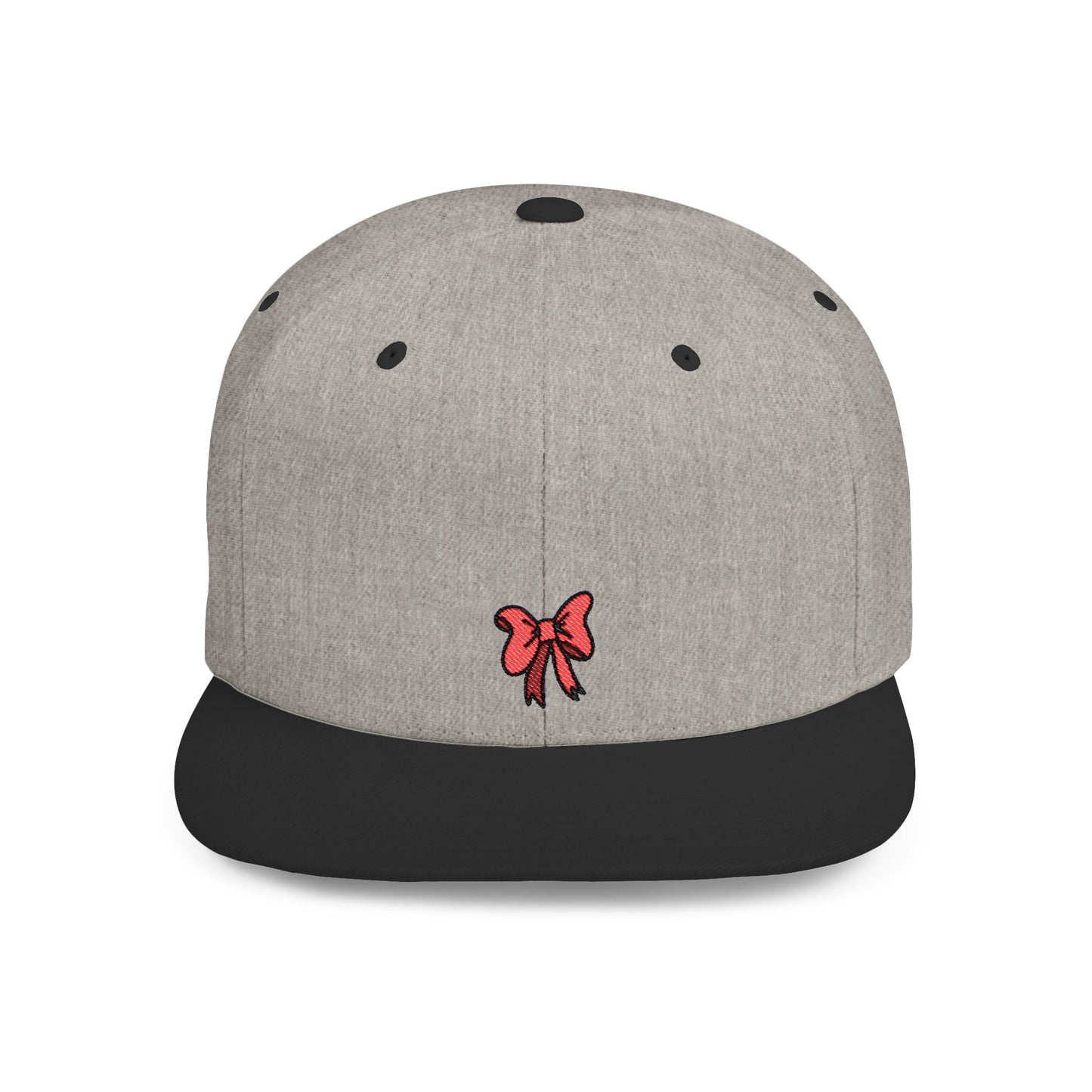 Icons Embroidered Bow Flat Bill Snapback – Lightweight, Custom Fit, Premium Quality
