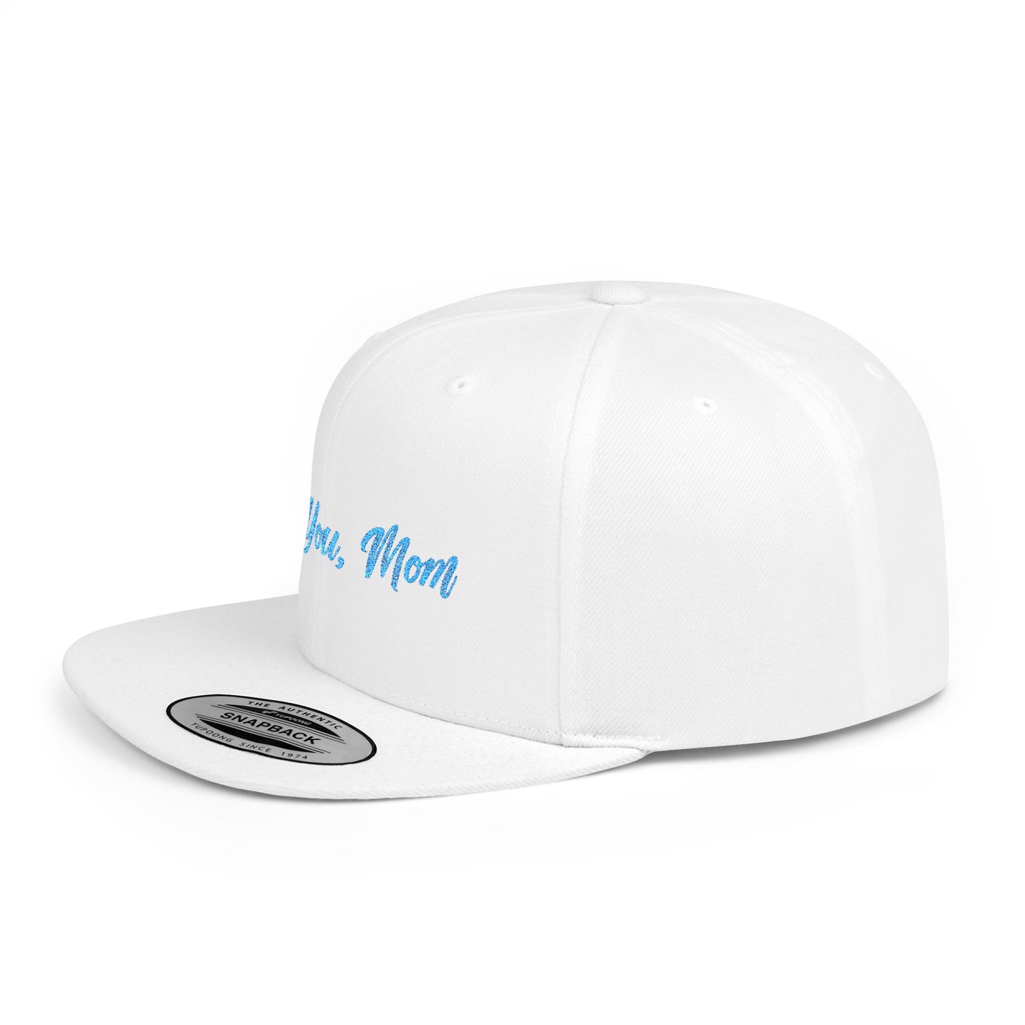 Text Love You Mom Flat Bill Snapback – Lightweight, Custom Fit, Premium Quality